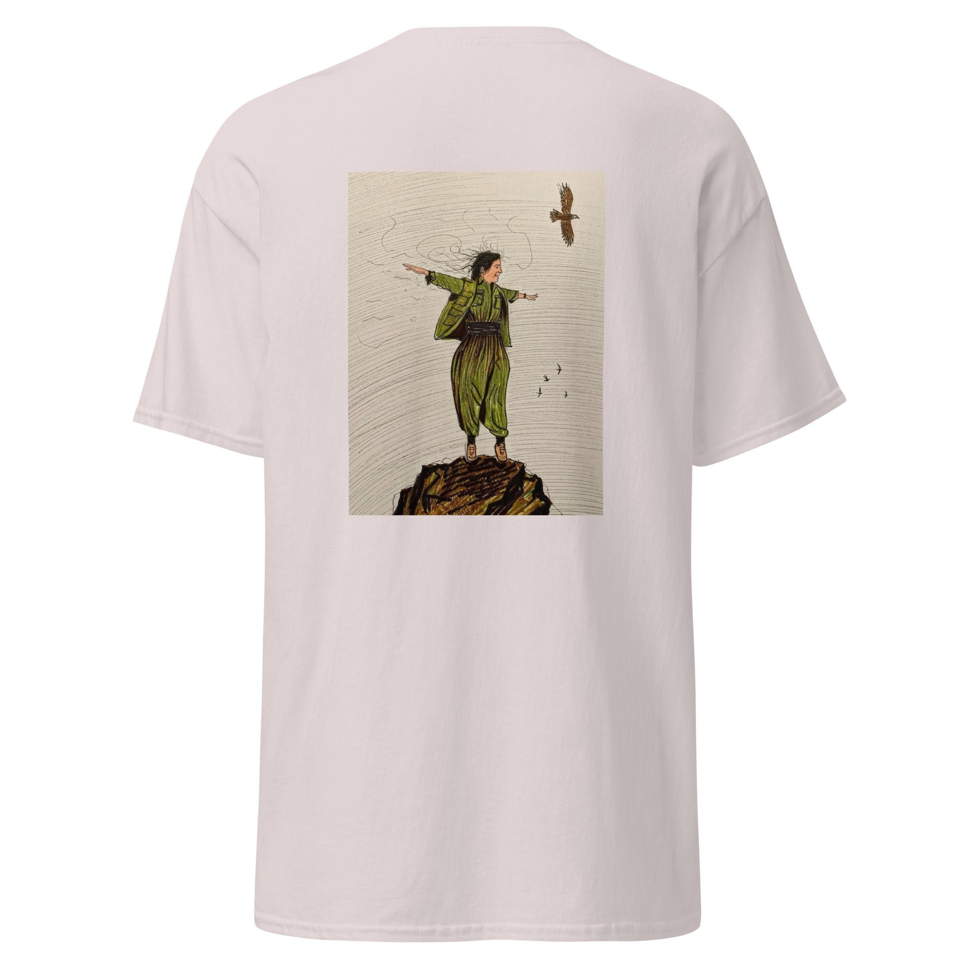 Kurdistan Gerilla T-Shirt | Back Side Printing | Kurdish Unisex Tee - Kurdish Identity T-Shirt | MarsoniPrint