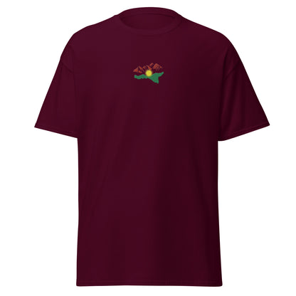 Kurdistan Mountains Embroidered T-Shirt, MarsoniPrint - Kurdish Identity T-Shirt | MarsoniPrint