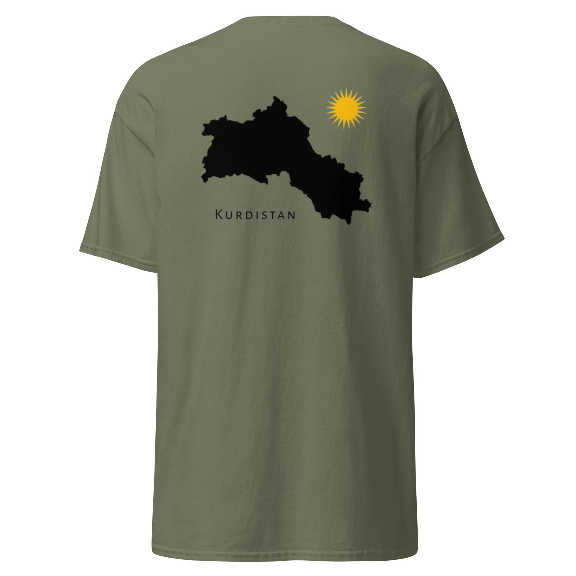 Kurdistan Map T-Shirt | Back Side Design | Kurdish Unisex Tee - Kurdish Identity T-Shirt | MarsoniPrint