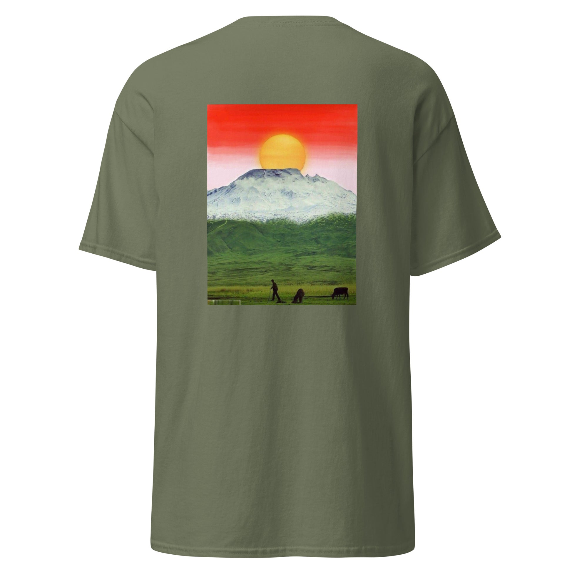 Kurdistan Mountains & Roj T-Shirt | Back Side Printing | Kurdish Tee - Kurdish Identity T-Shirt | MarsoniPrint