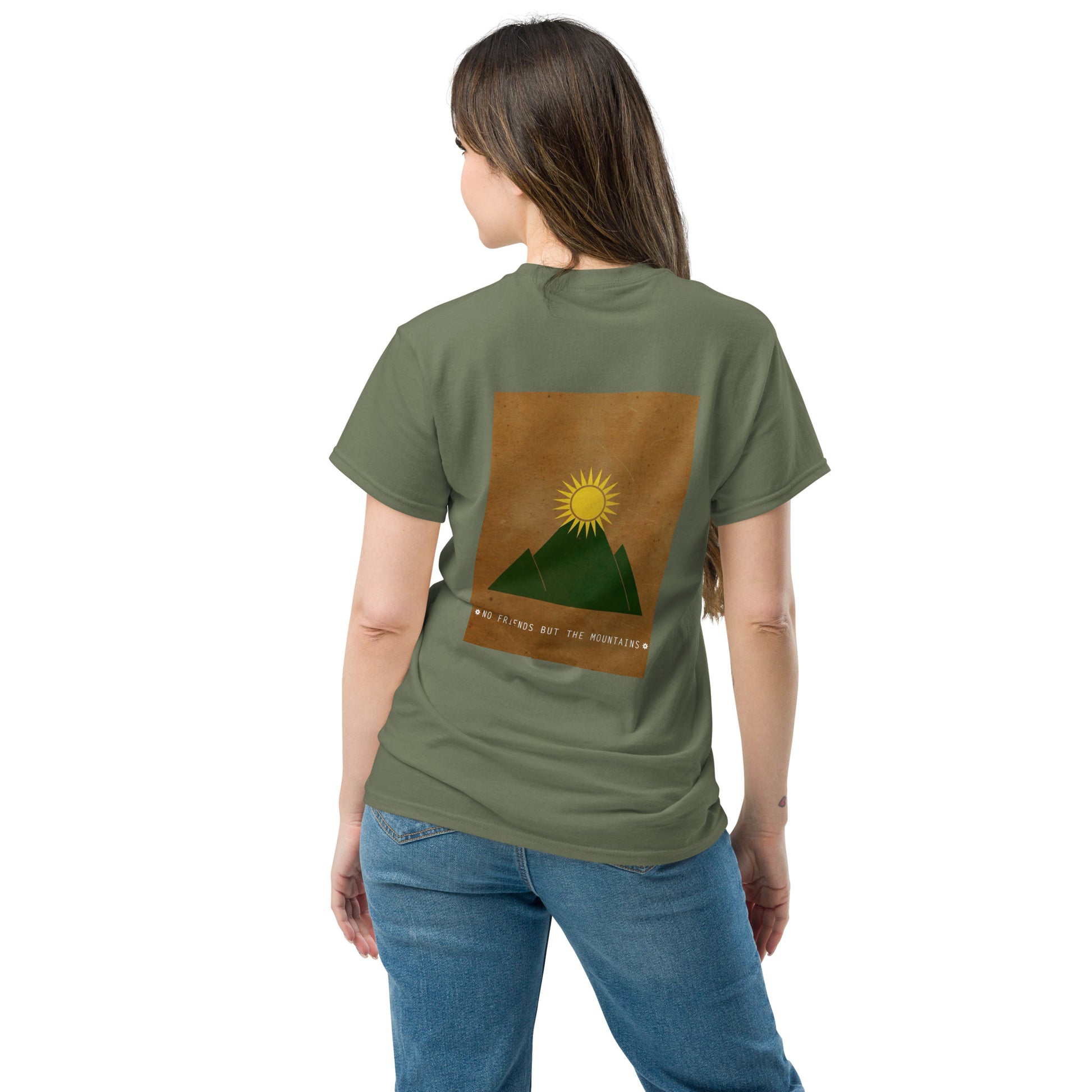 Kurdistan Mountains Unisex Classic Tee, Back Side Printing - Kurdish Identity T-Shirt | MarsoniPrint