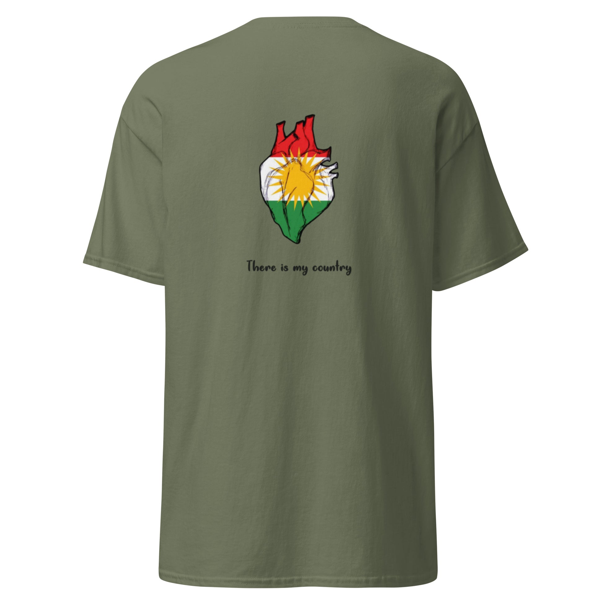 Kurdistan T-Shirt | Back Side Printing | Kurdish Unisex Tee - Kurdish Identity T-Shirt | MarsoniPrint