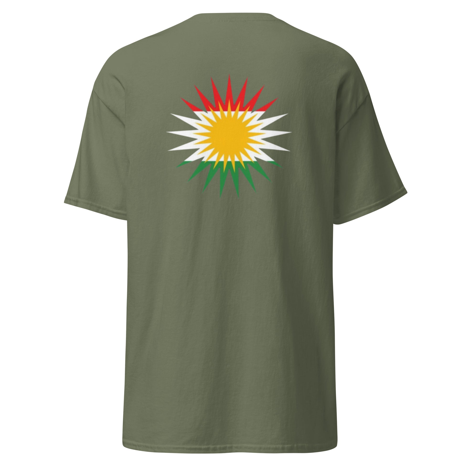 Kurdistan Roj T-Shirt | Back Side Printing | Kurdish Unisex Tee - Kurdish Identity T-Shirt | MarsoniPrint