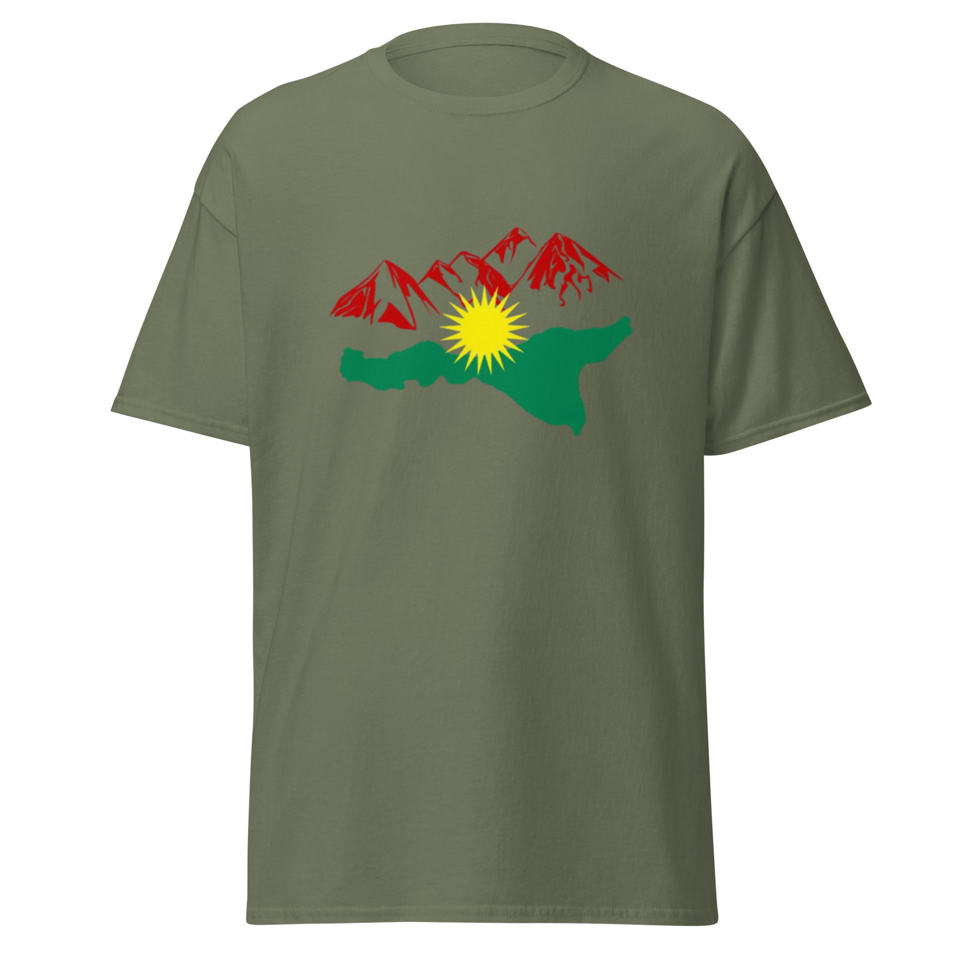 Kurdistan Mountains T-Shirt | Kurdish Nature Unisex Tee - Kurdish Identity T-Shirt | MarsoniPrint