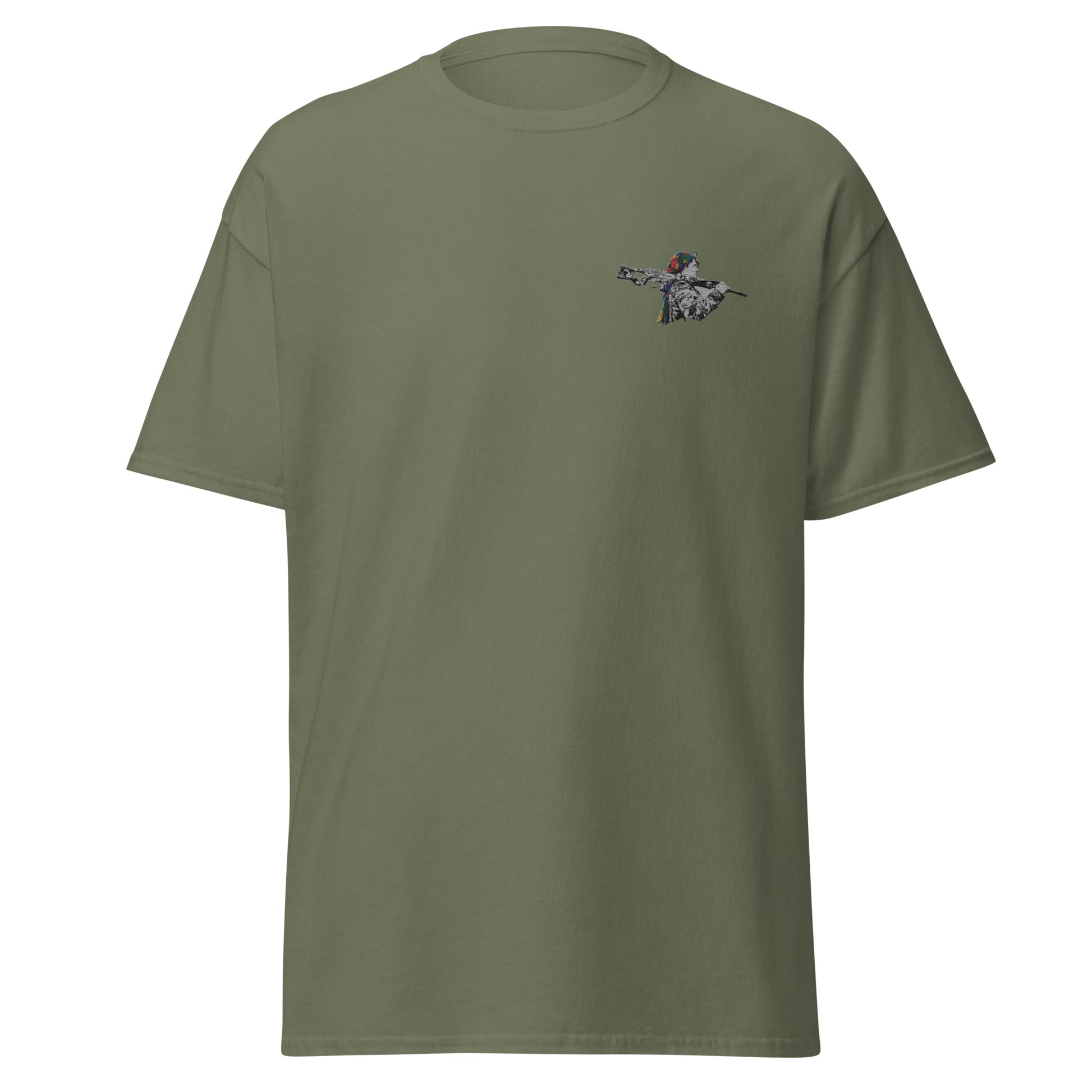 Kurdish Woman Fighter Embroidered T-Shirt | Unisex Tee - Kurdish Identity T-Shirt | MarsoniPrint