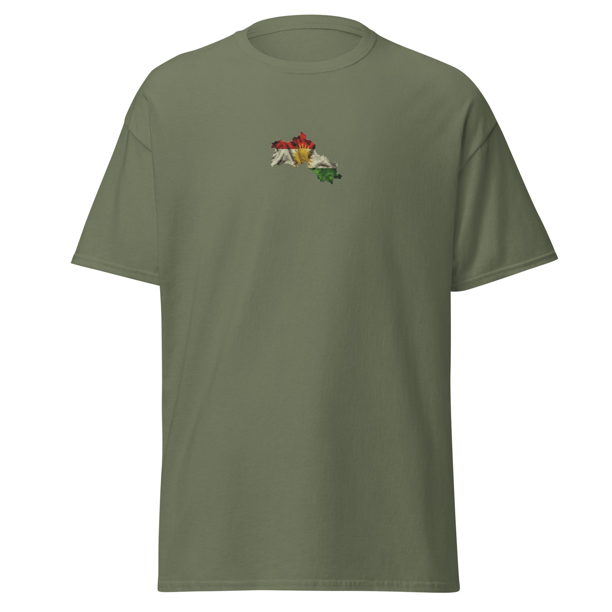 Kurdistan Flag Embroidered T-Shirt | Kurdish Unisex Tee - Kurdish Identity T-Shirt | MarsoniPrint