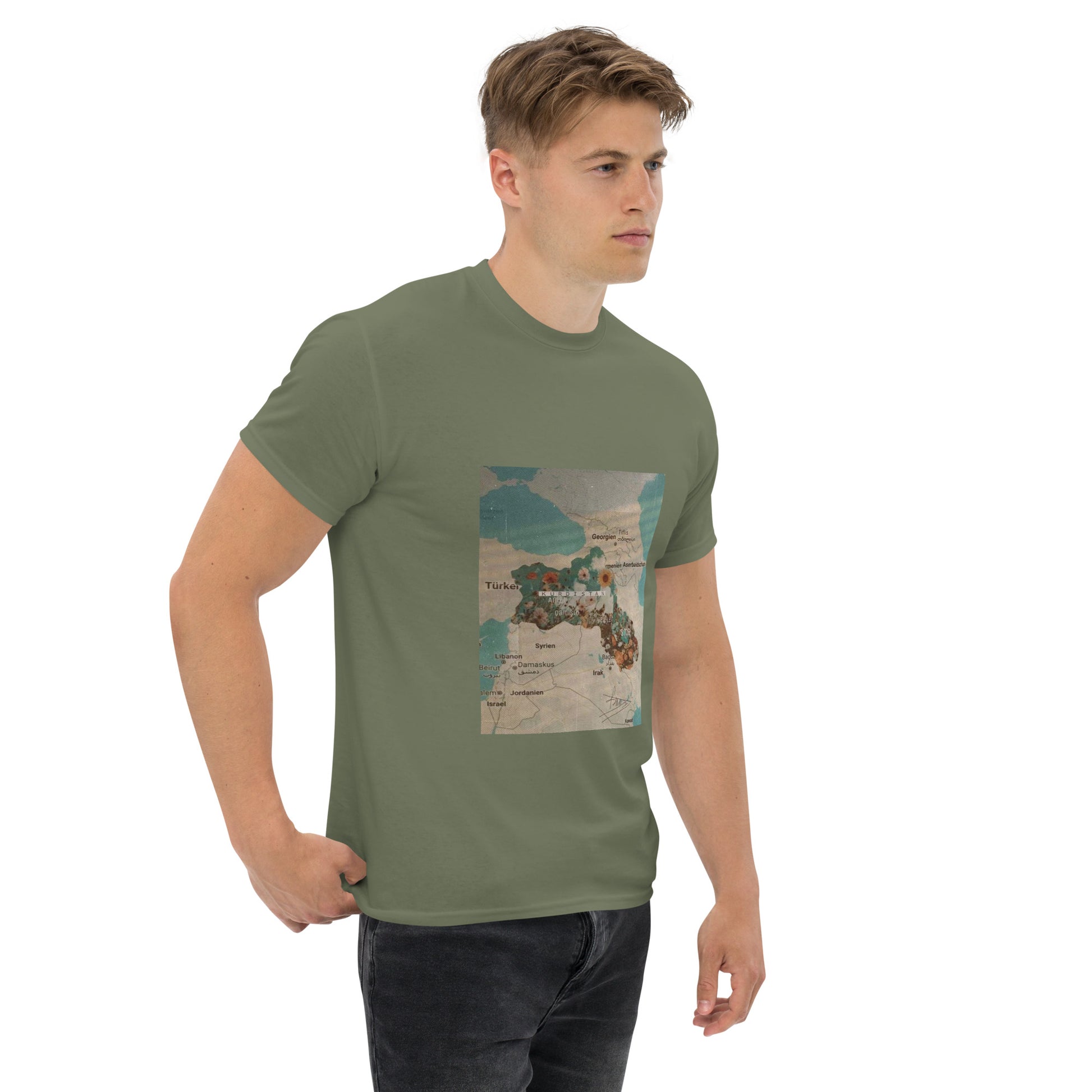 Kurdistan Map T-Shirt | Kurdish Pride Unisex Tee - Kurdish Identity T-Shirt | MarsoniPrint