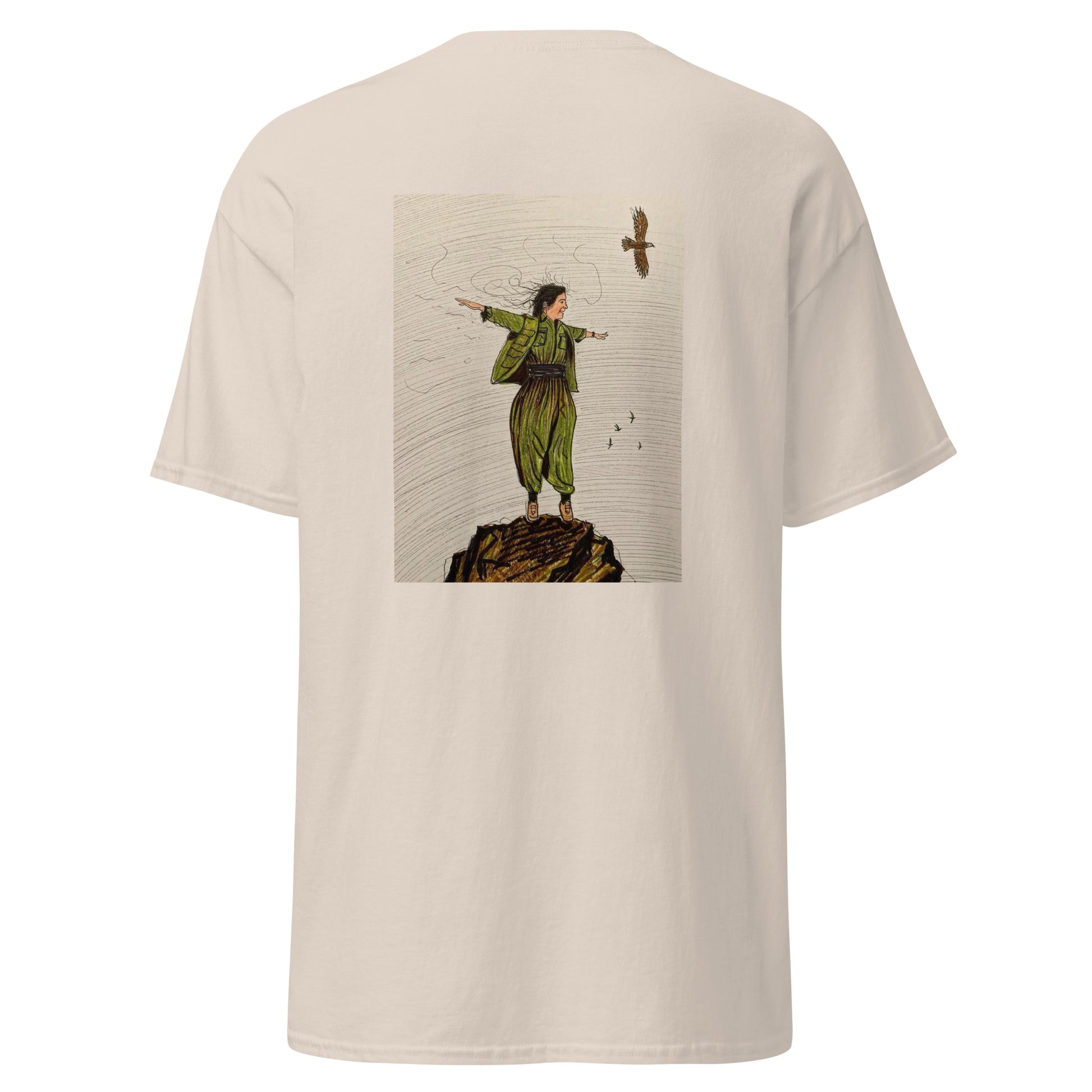 Kurdistan Gerilla T-Shirt | Back Side Printing | Kurdish Unisex Tee - Kurdish Identity T-Shirt | MarsoniPrint