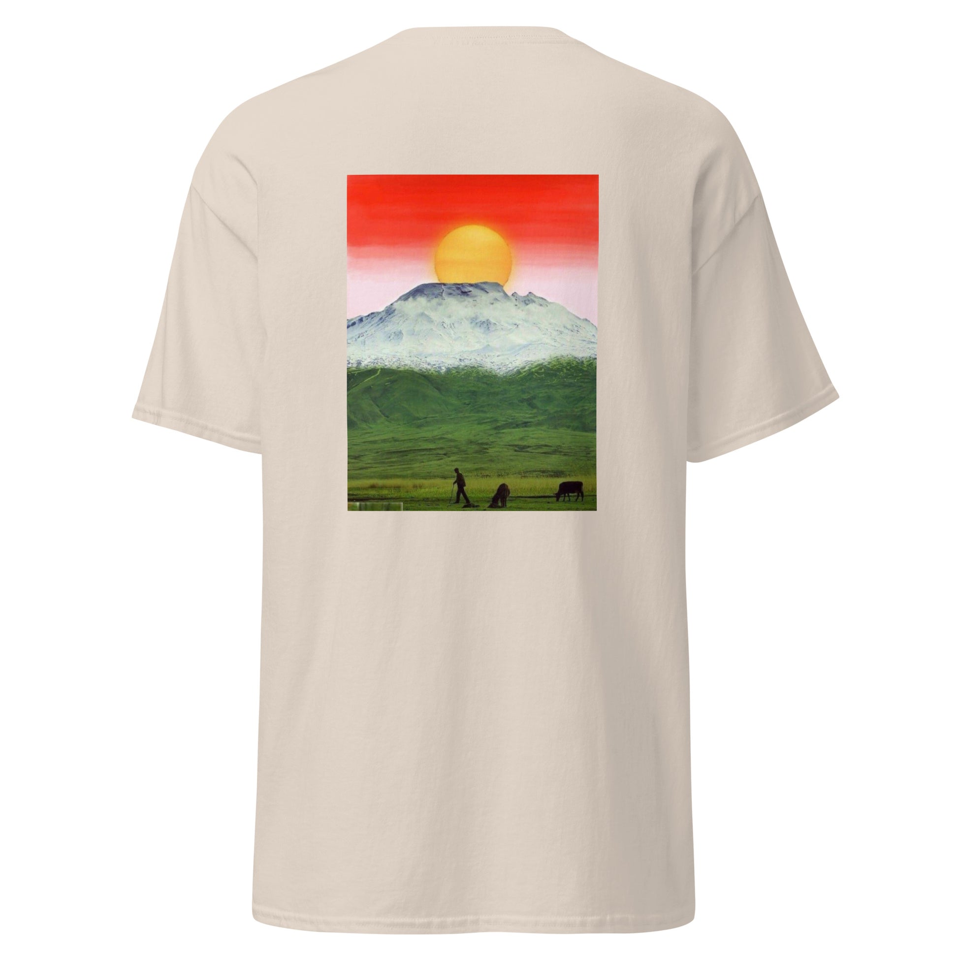 Kurdistan Mountains & Roj T-Shirt | Back Side Printing | Kurdish Tee - Kurdish Identity T-Shirt | MarsoniPrint