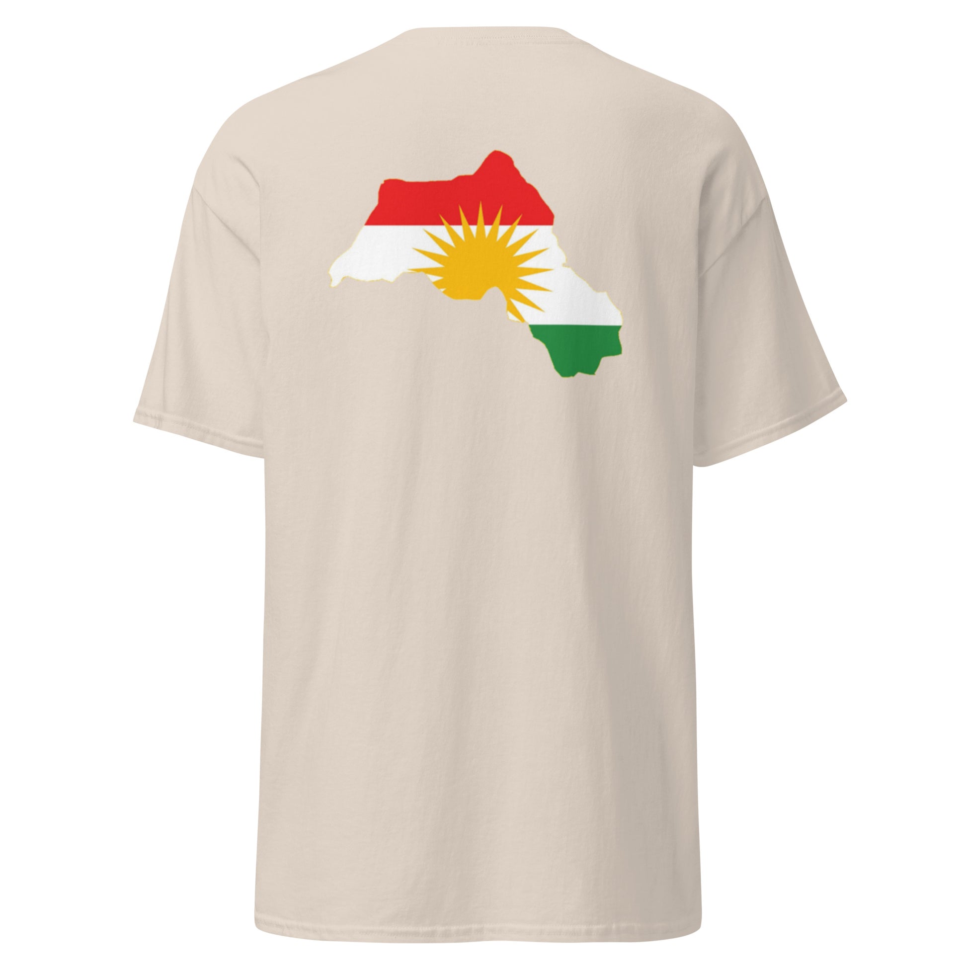 Kurdistan Map T-Shirt | Back Side Printing | Kurdish Unisex Tee - Kurdish Identity T-Shirt | MarsoniPrint