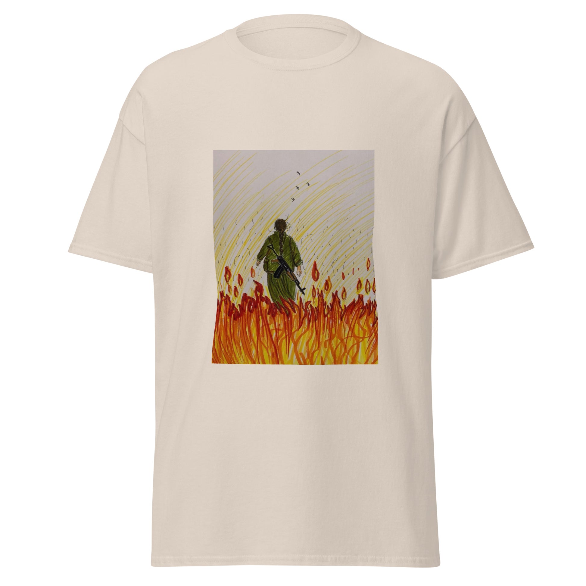 Gerilla T-Shirt | Kurdish Warrior Unisex Tee - Kurdish Identity T-Shirt | MarsoniPrint