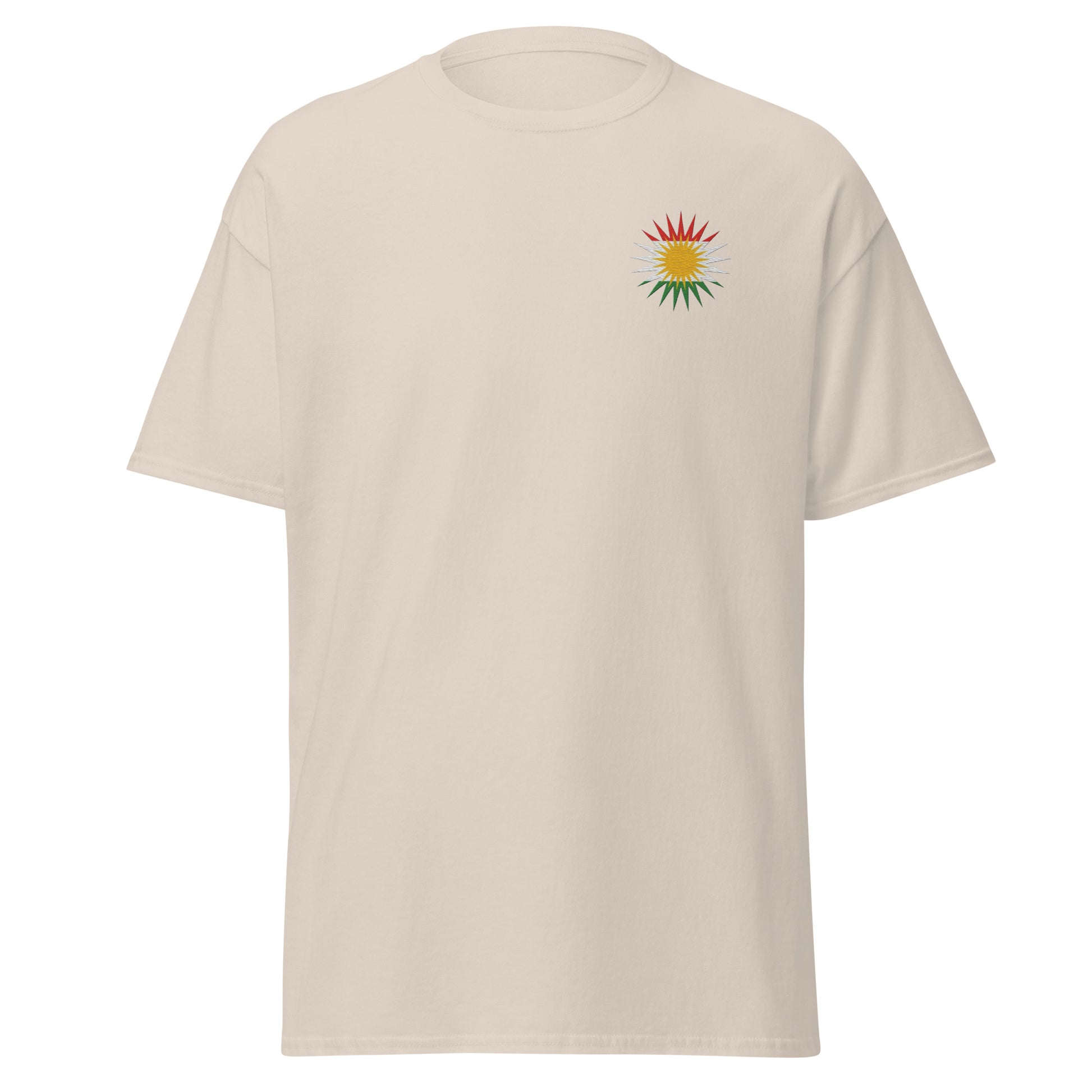 Kurdistan Flag Embroidered T-Shirt | Classic Unisex Tee - Kurdish Identity T-Shirt | MarsoniPrint