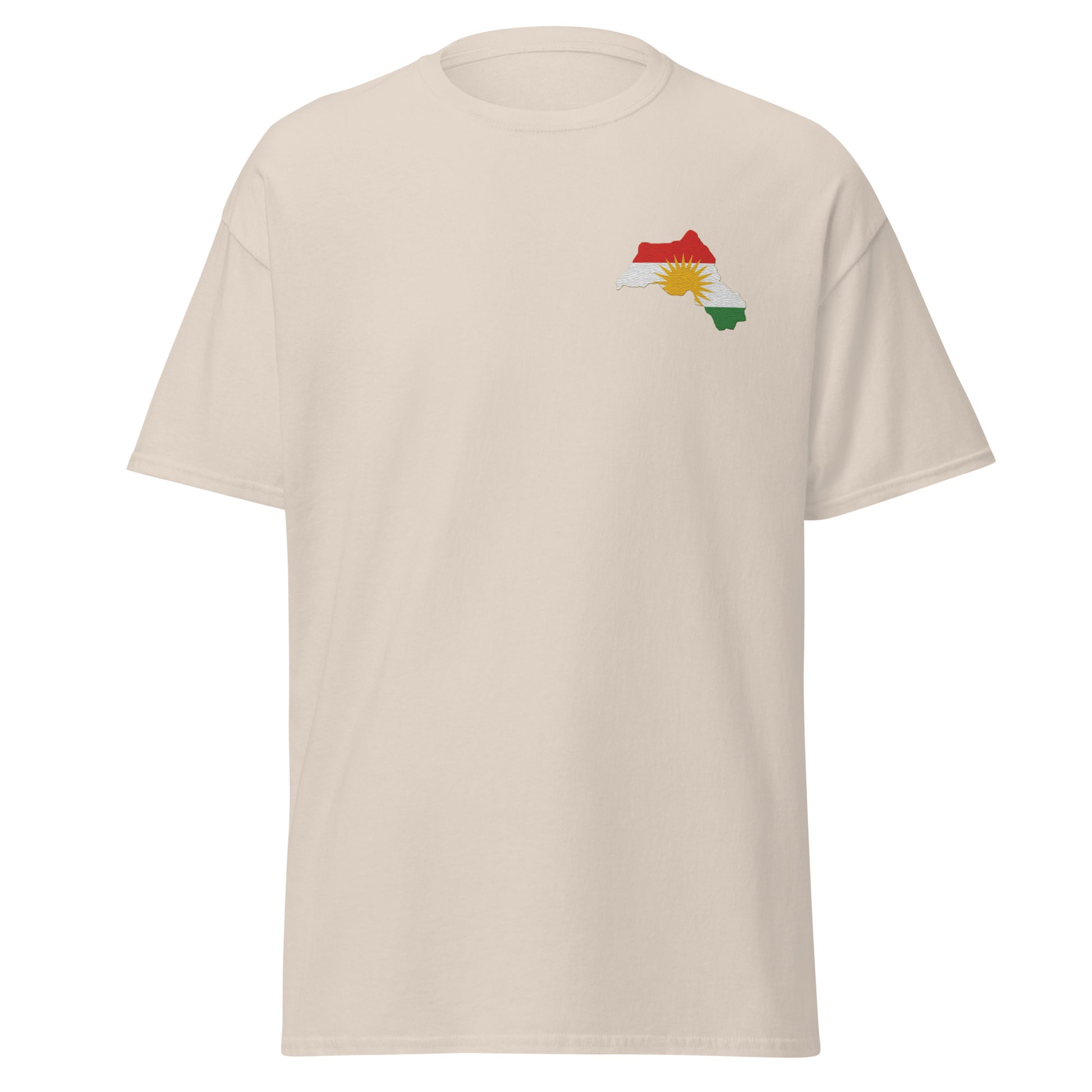 Kurdistan Map Embroidered T-Shirt | Kurdish Unisex Tee - Kurdish Identity T-Shirt | MarsoniPrint