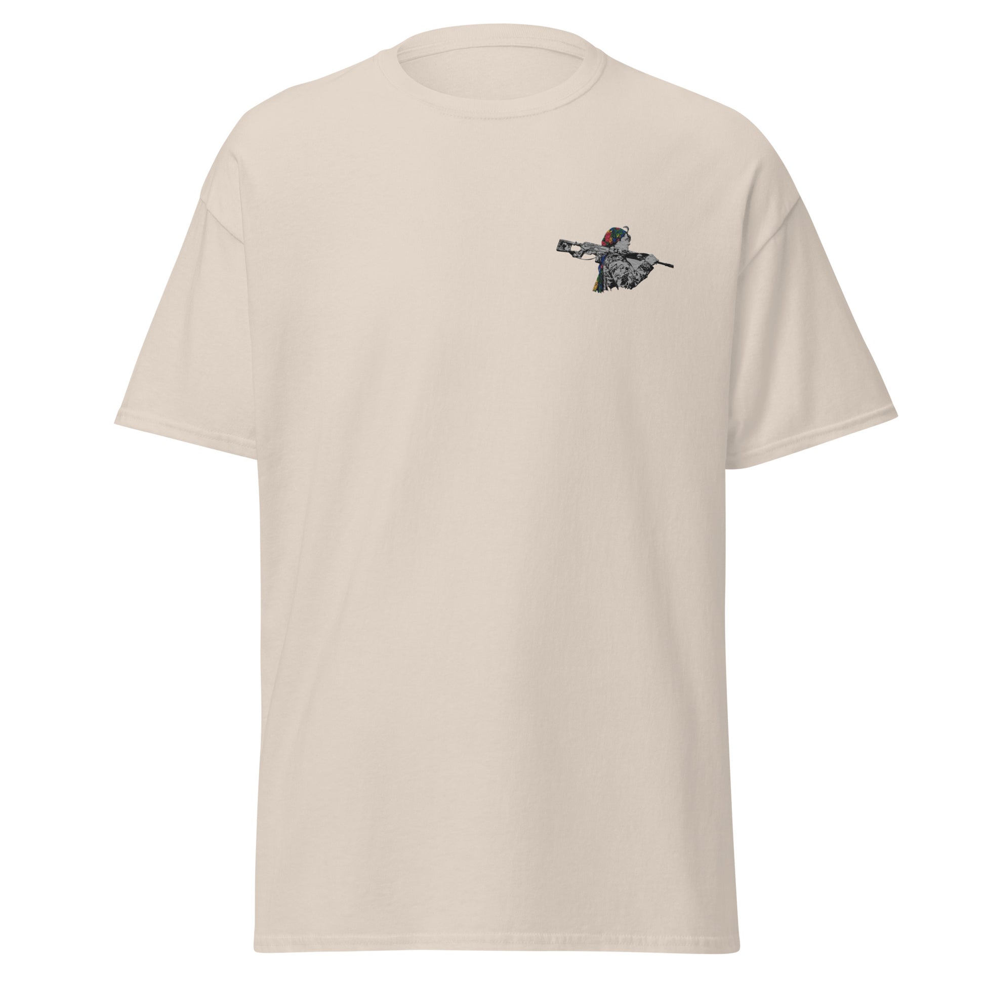 Kurdish Woman Fighter Embroidered T-Shirt | Unisex Tee - Kurdish Identity T-Shirt | MarsoniPrint
