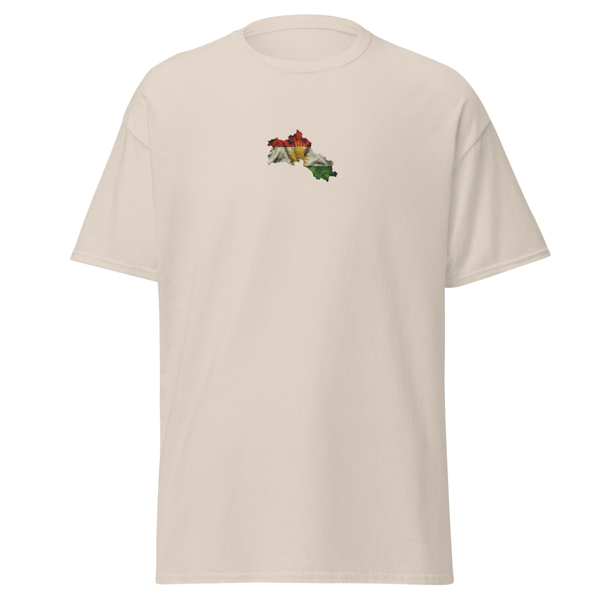 Kurdistan Flag Embroidered T-Shirt | Kurdish Unisex Tee - Kurdish Identity T-Shirt | MarsoniPrint