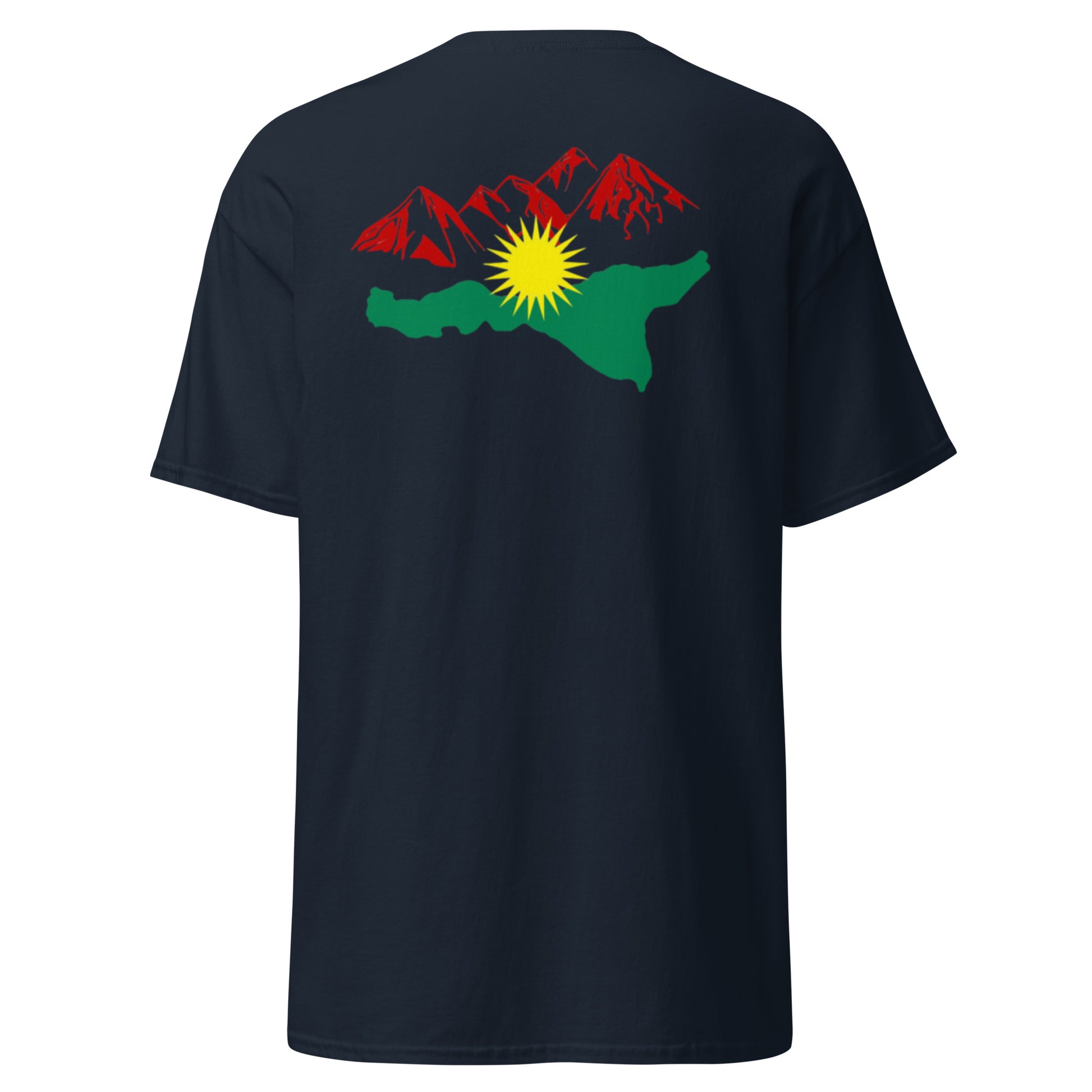 Kurdistan Mountains T-Shirt | Back Side Printing | Kurdish Tee - Kurdish Identity T-Shirt | MarsoniPrint