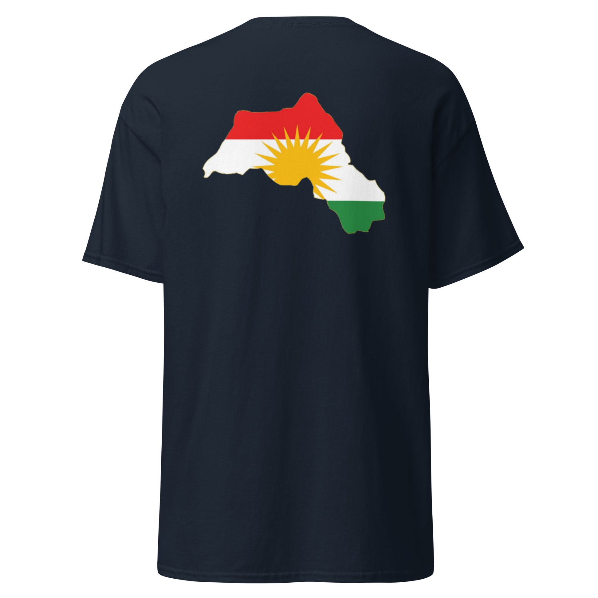 Kurdistan Map T-Shirt | Back Side Printing | Kurdish Unisex Tee - Kurdish Identity T-Shirt | MarsoniPrint