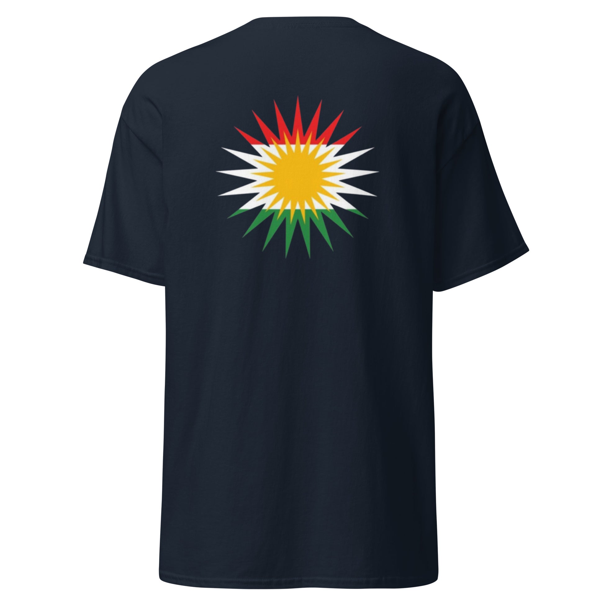 Kurdistan Roj T-Shirt | Back Side Printing | Kurdish Unisex Tee - Kurdish Identity T-Shirt | MarsoniPrint