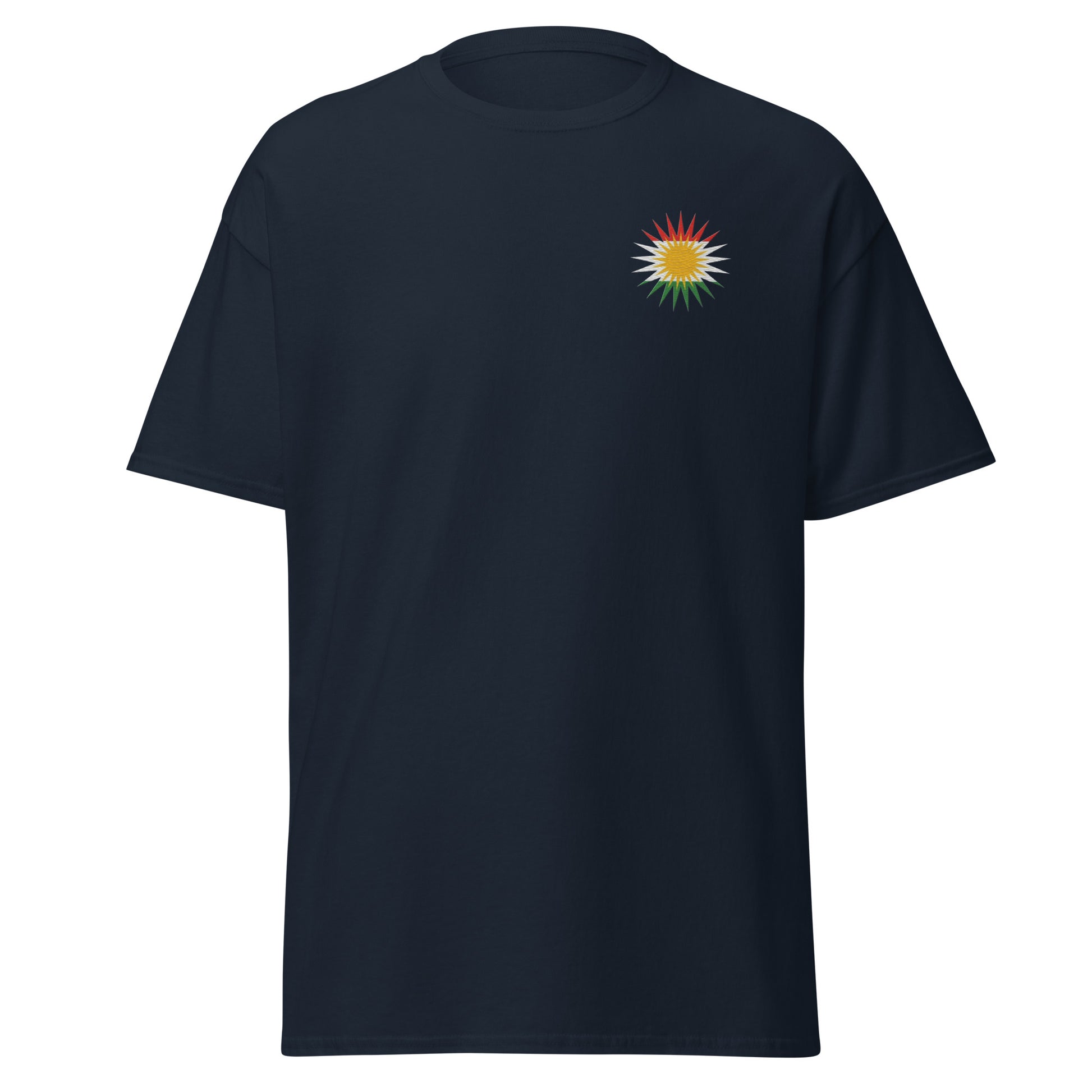 Kurdistan Flag Embroidered T-Shirt | Classic Unisex Tee - Kurdish Identity T-Shirt | MarsoniPrint