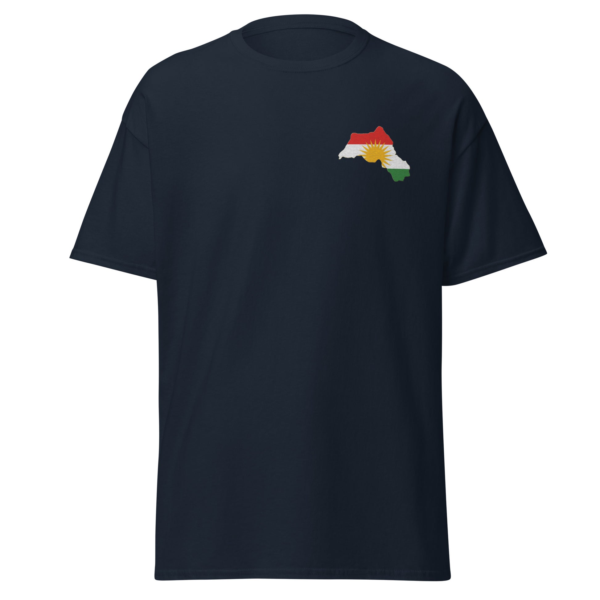 Kurdistan Map Embroidered T-Shirt | Kurdish Unisex Tee - Kurdish Identity T-Shirt | MarsoniPrint