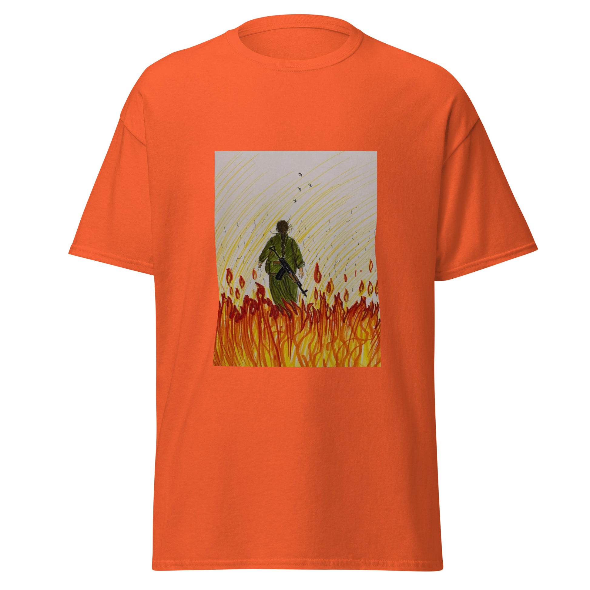 Gerilla T-Shirt | Kurdish Warrior Unisex Tee - Kurdish Identity T-Shirt | MarsoniPrint