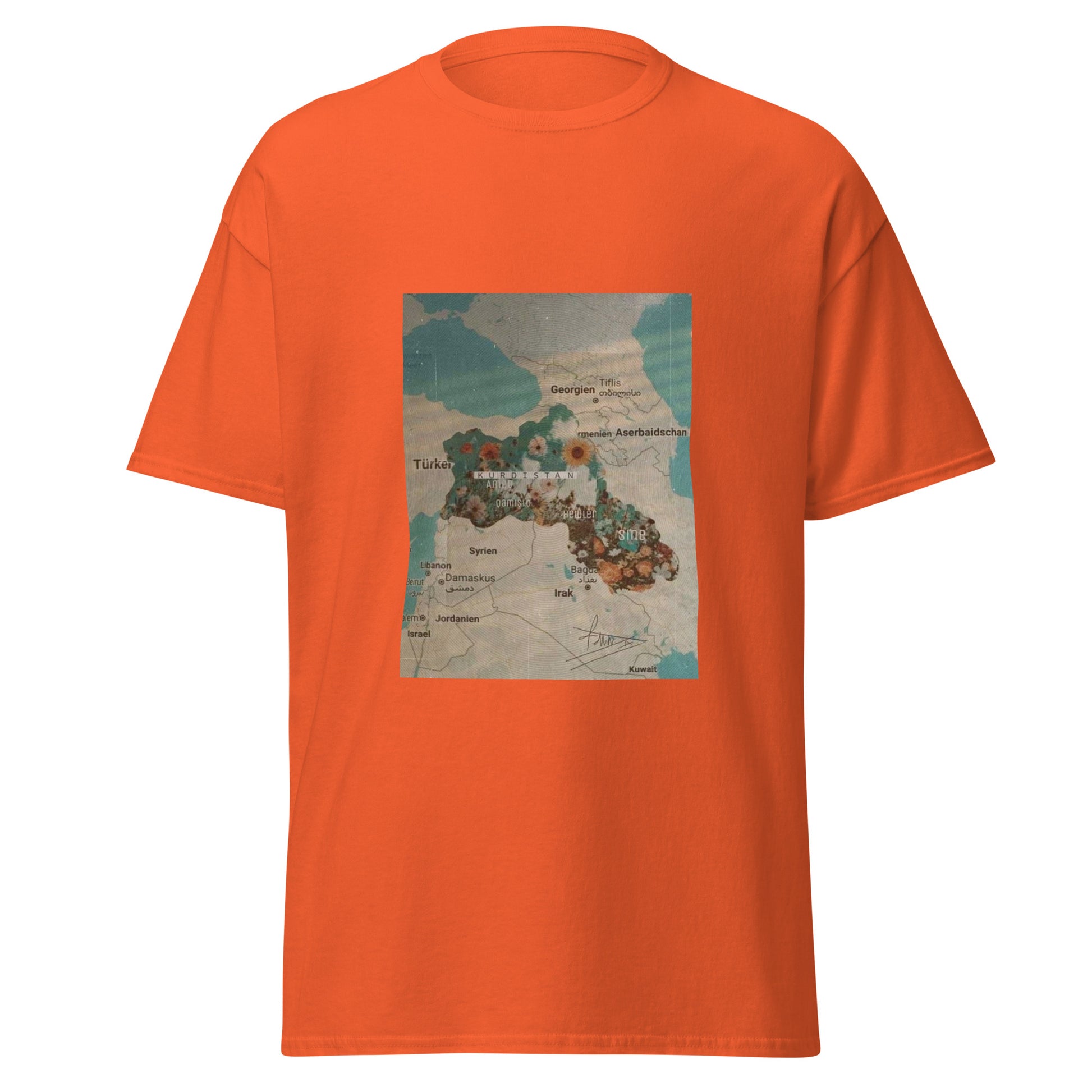 Kurdistan Map T-Shirt | Kurdish Pride Unisex Tee - Kurdish Identity T-Shirt | MarsoniPrint