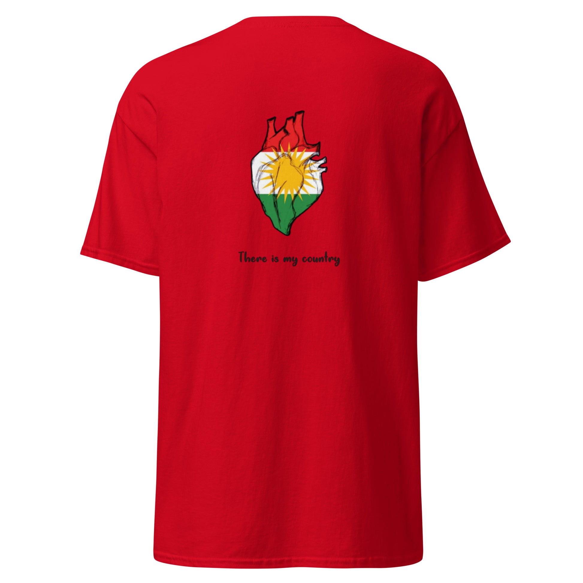 Kurdistan T-Shirt | Back Side Printing | Kurdish Unisex Tee - Kurdish Identity T-Shirt | MarsoniPrint