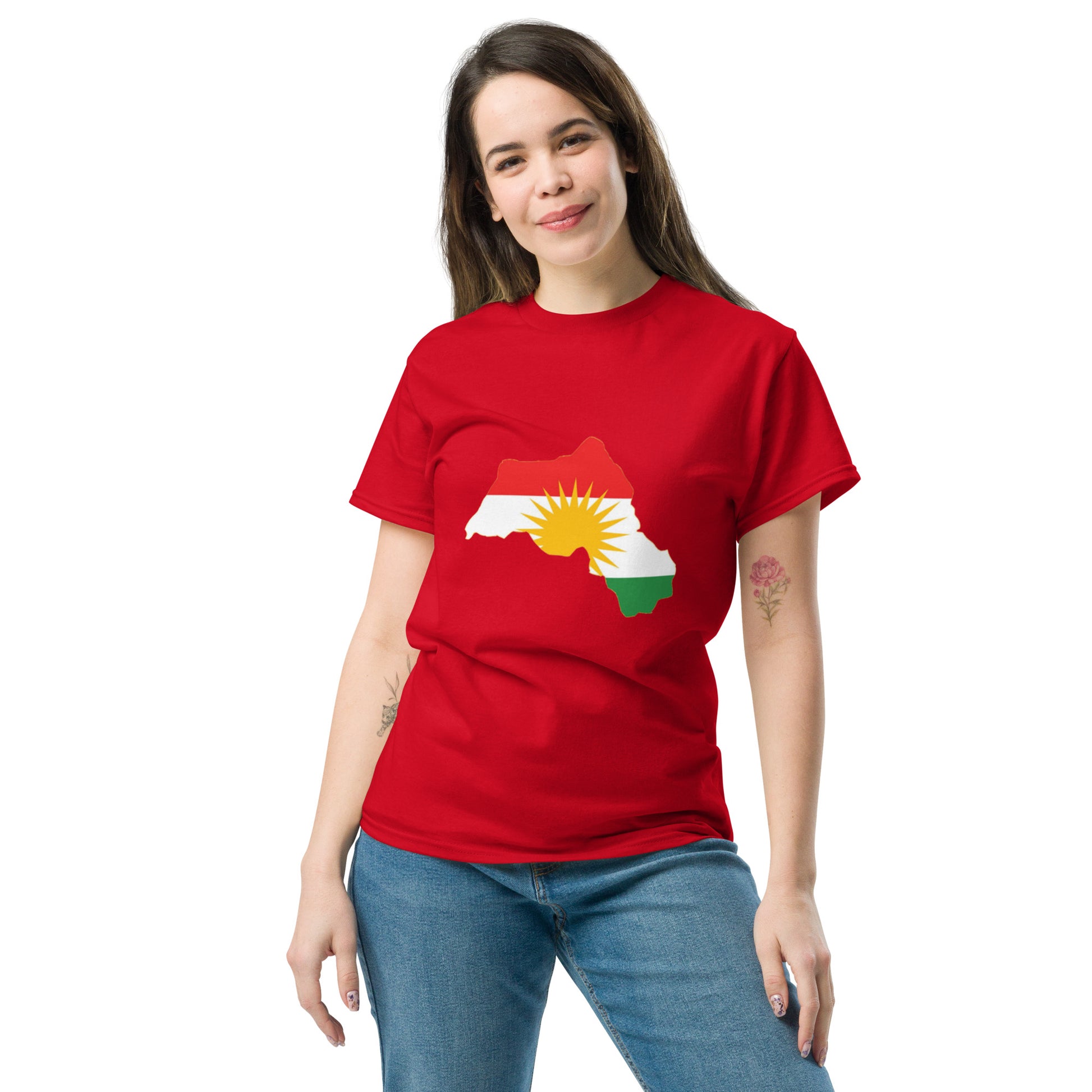 Kurdistan Map T-Shirt | Kurdish Identity Unisex Tee - Kurdish Identity T-Shirt | MarsoniPrint