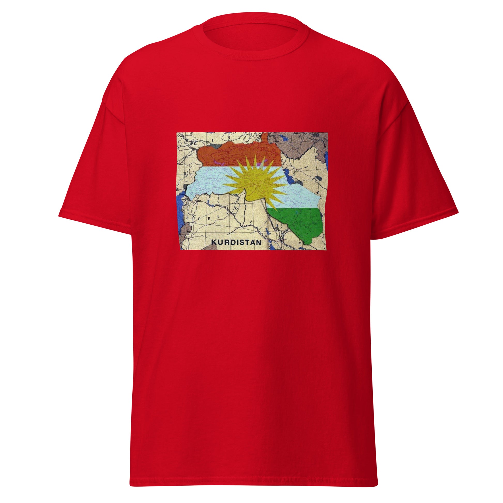 Kurdistan Map T-Shirt | Premium Design | Kurdish Unisex Tee - Kurdish Identity T-Shirt | MarsoniPrint