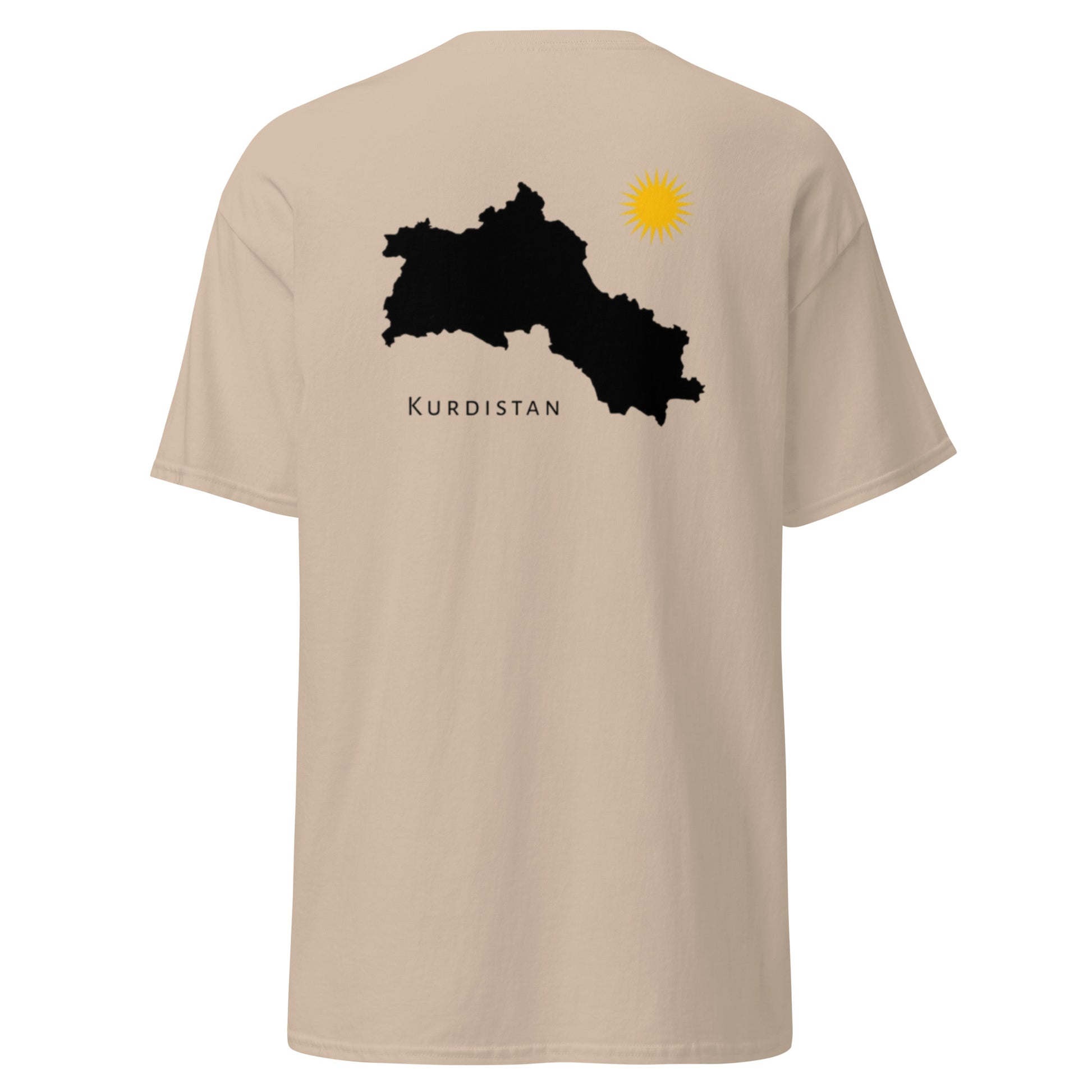 Kurdistan Map T-Shirt | Back Side Design | Kurdish Unisex Tee - Kurdish Identity T-Shirt | MarsoniPrint
