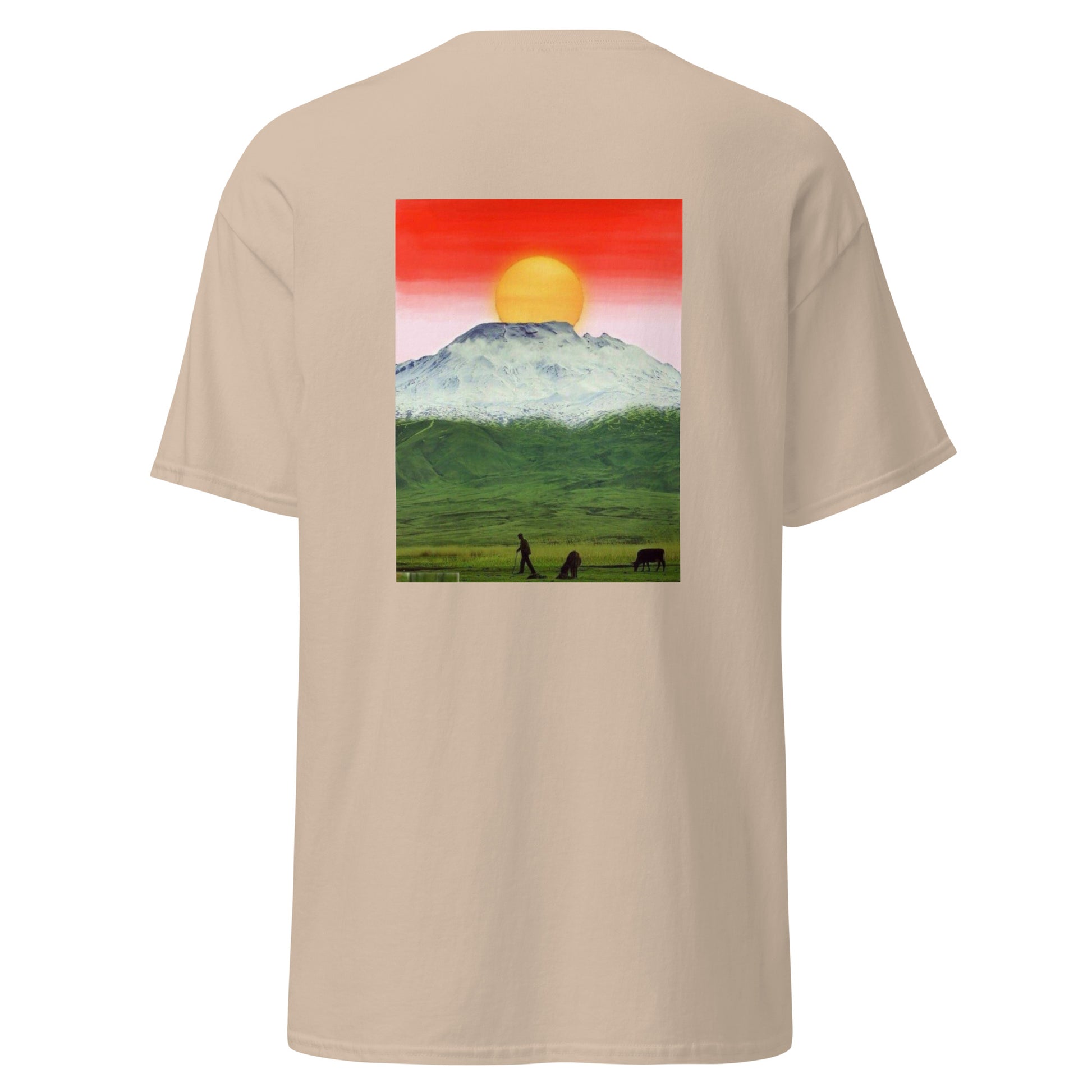 Kurdistan Mountains & Roj T-Shirt | Back Side Printing | Kurdish Tee - Kurdish Identity T-Shirt | MarsoniPrint