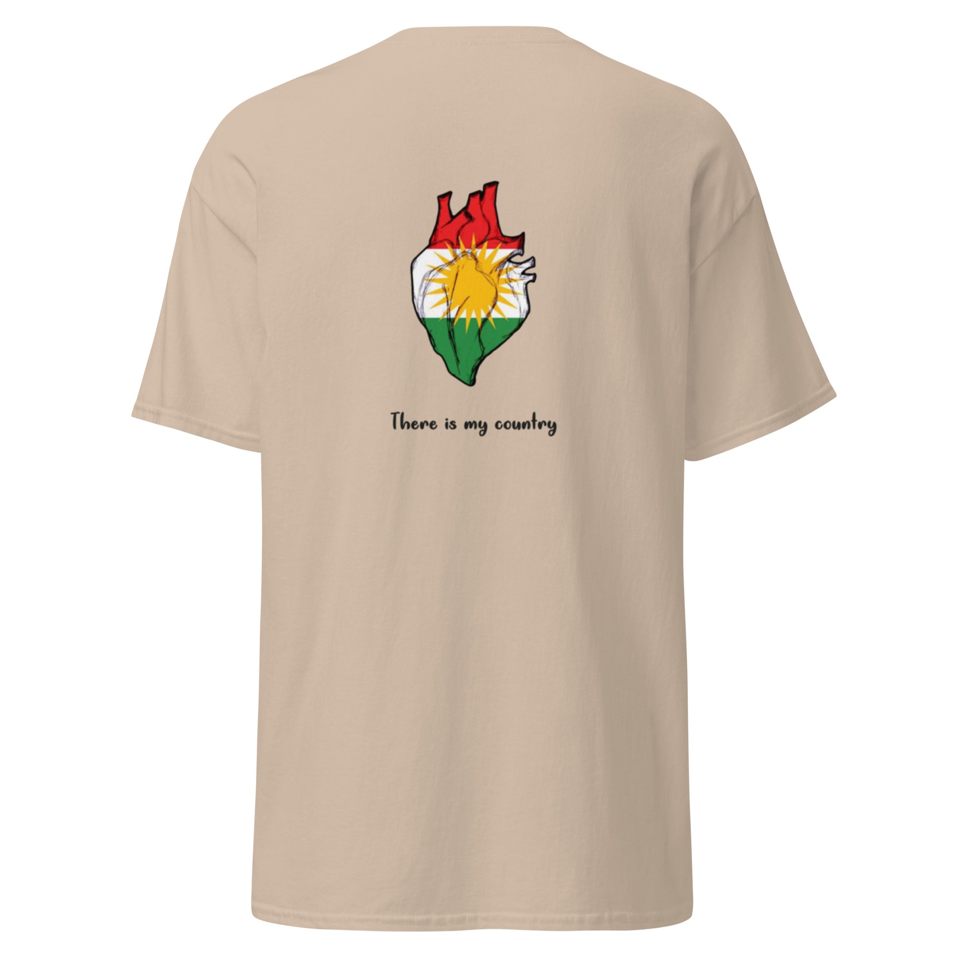 Kurdistan T-Shirt | Back Side Printing | Kurdish Unisex Tee - Kurdish Identity T-Shirt | MarsoniPrint