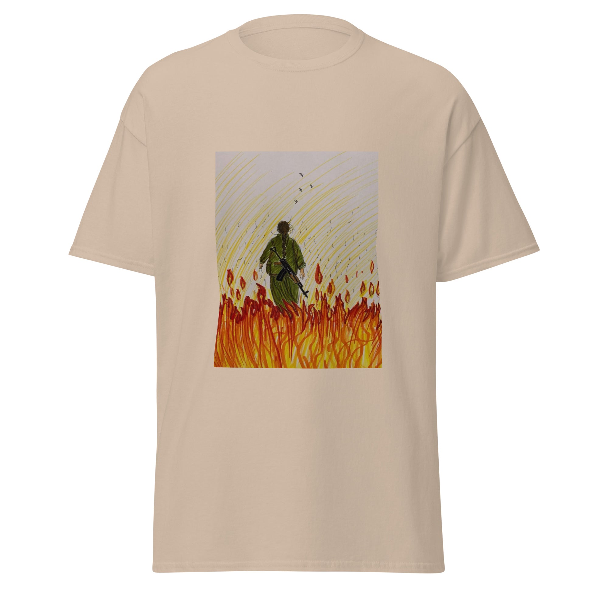 Gerilla T-Shirt | Kurdish Warrior Unisex Tee - Kurdish Identity T-Shirt | MarsoniPrint