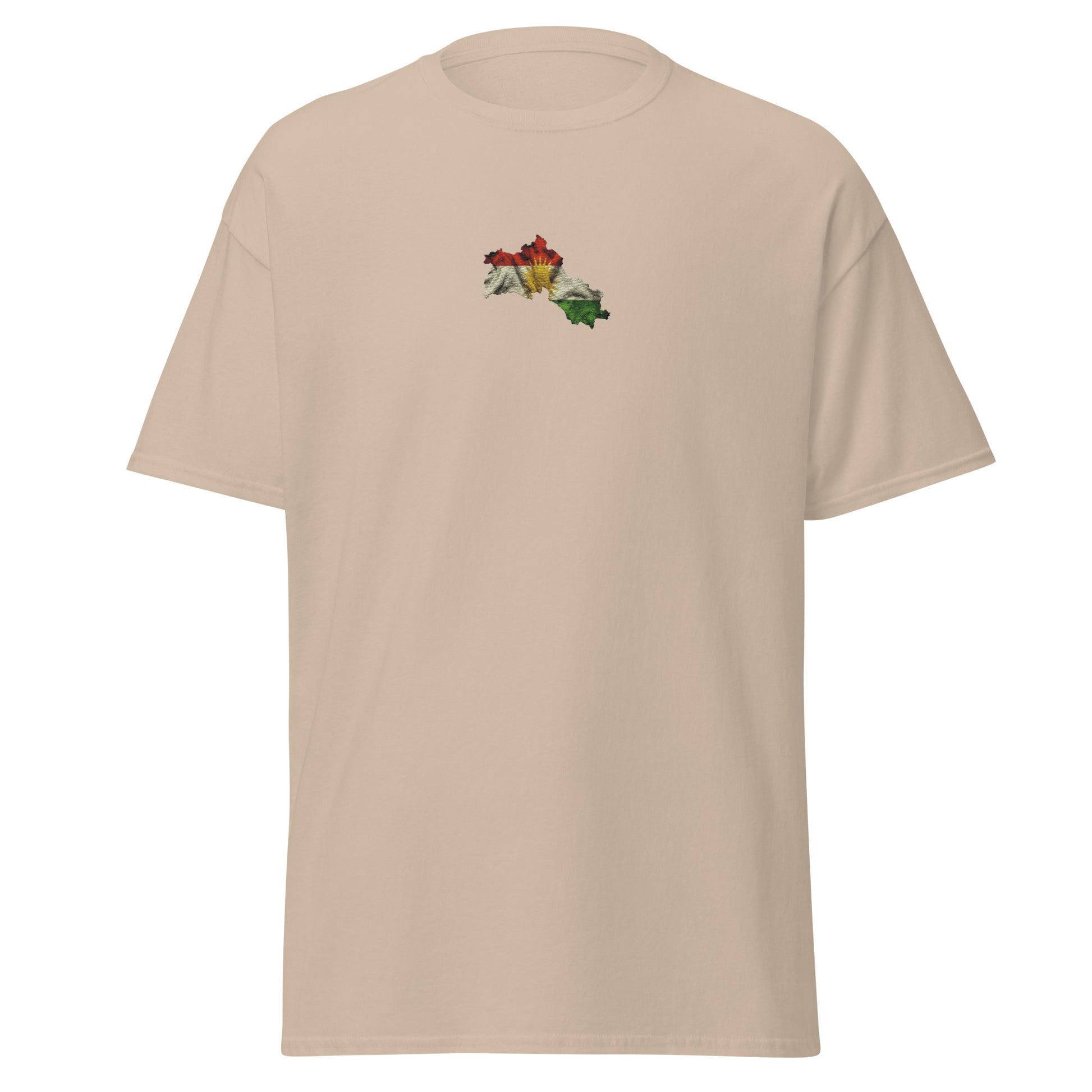 Kurdistan Flag Embroidered T-Shirt | Kurdish Unisex Tee - Kurdish Identity T-Shirt | MarsoniPrint