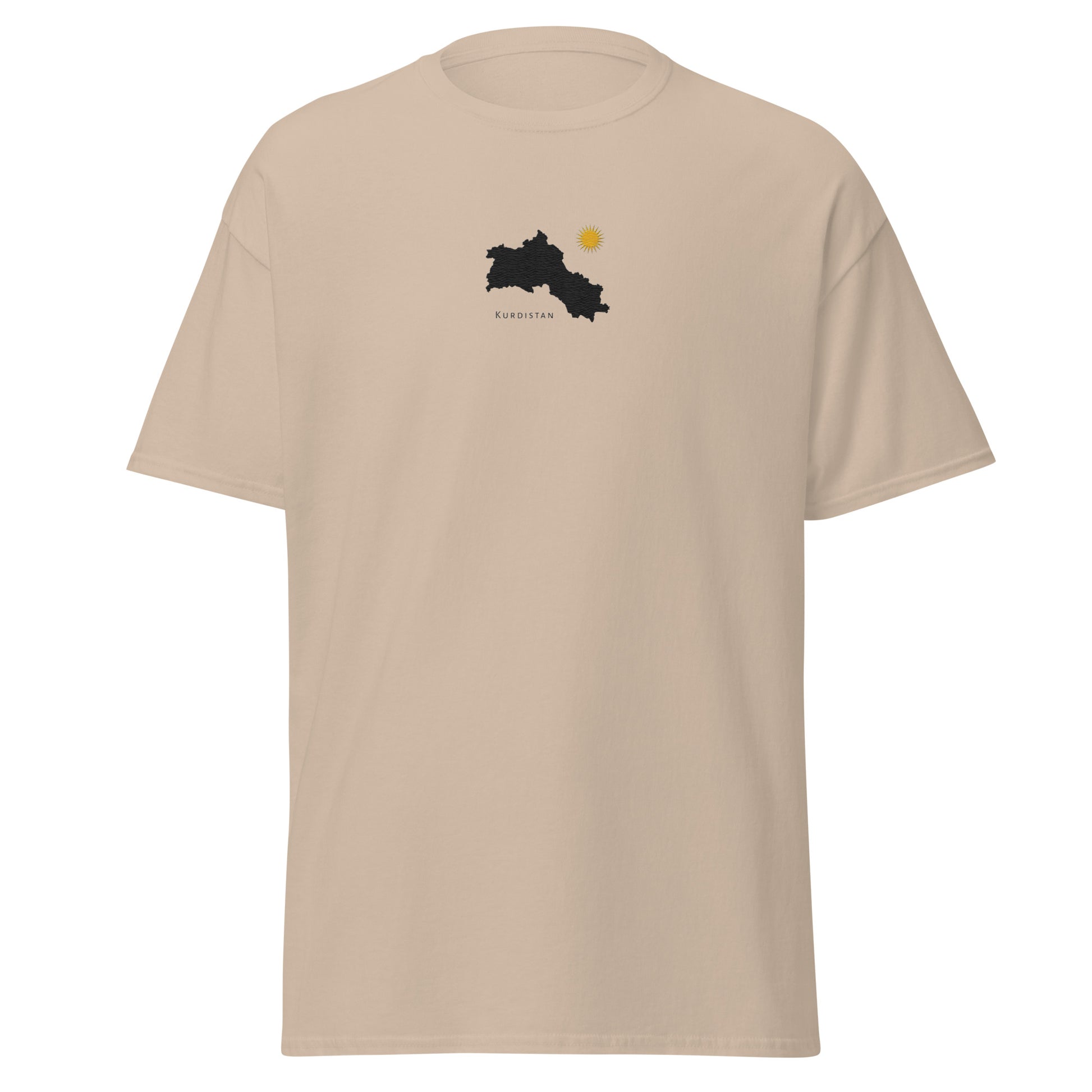 Kurdistan Map T-Shirt, Embroidered Classic Tee, MarsoniPrint - Kurdish Identity T-Shirt | MarsoniPrint