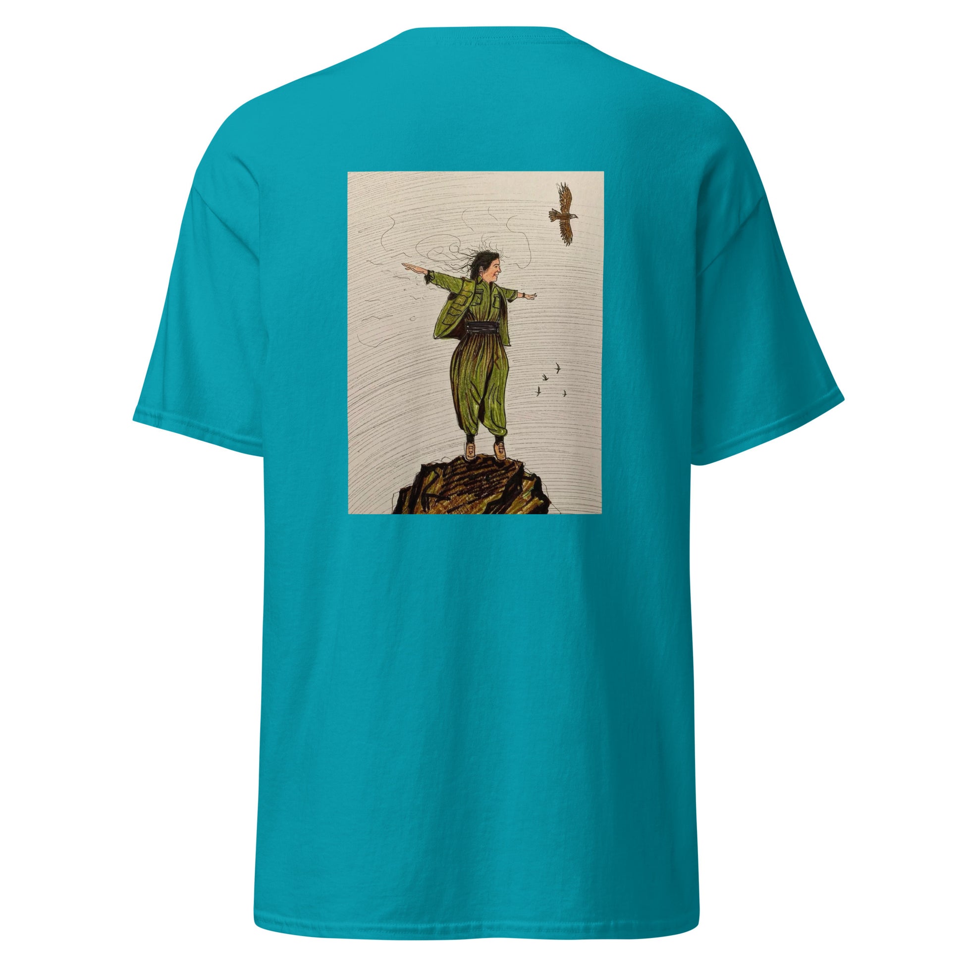 Kurdistan Gerilla T-Shirt | Back Side Printing | Kurdish Unisex Tee - Kurdish Identity T-Shirt | MarsoniPrint