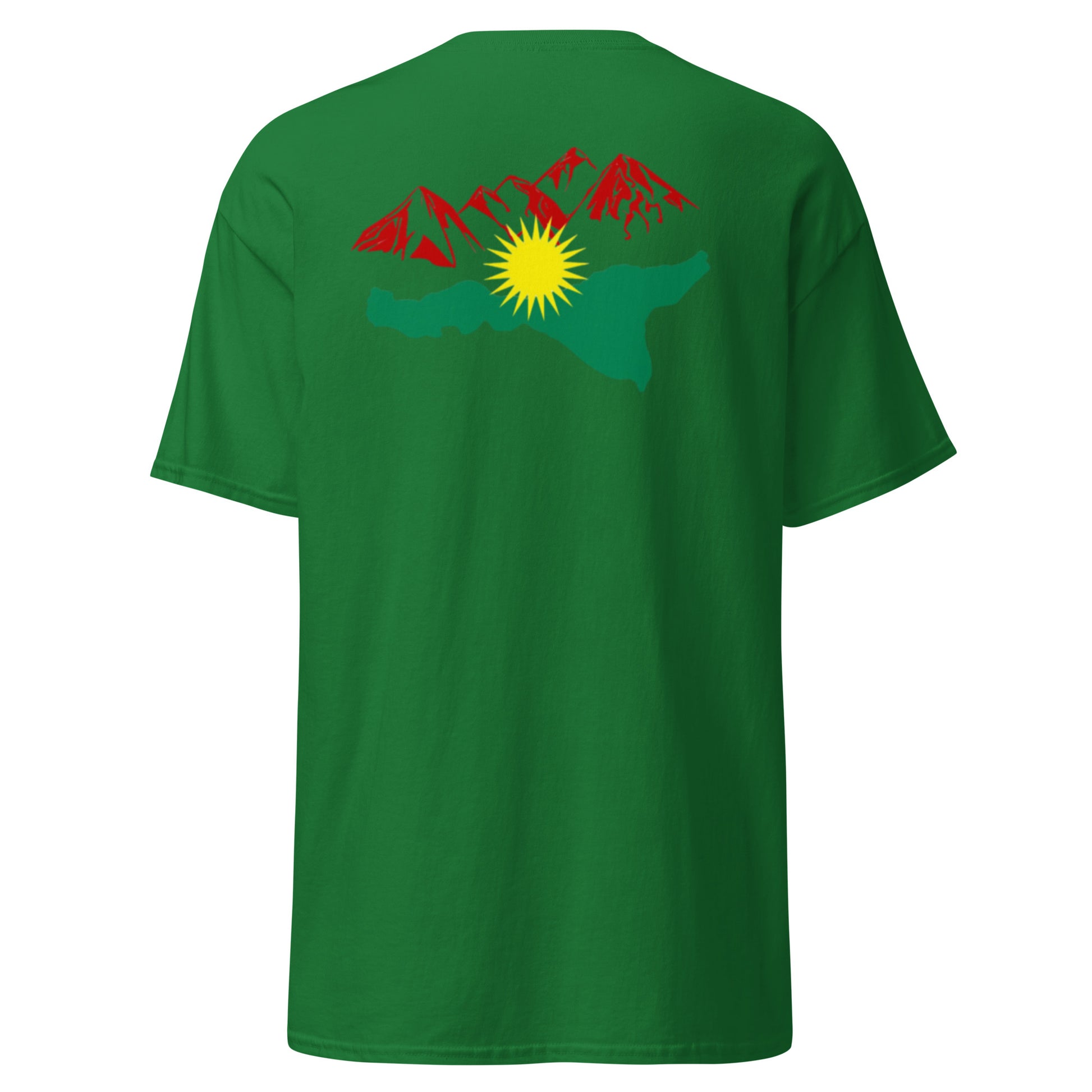 Kurdistan Mountains T-Shirt | Back Side Printing | Kurdish Tee - Kurdish Identity T-Shirt | MarsoniPrint