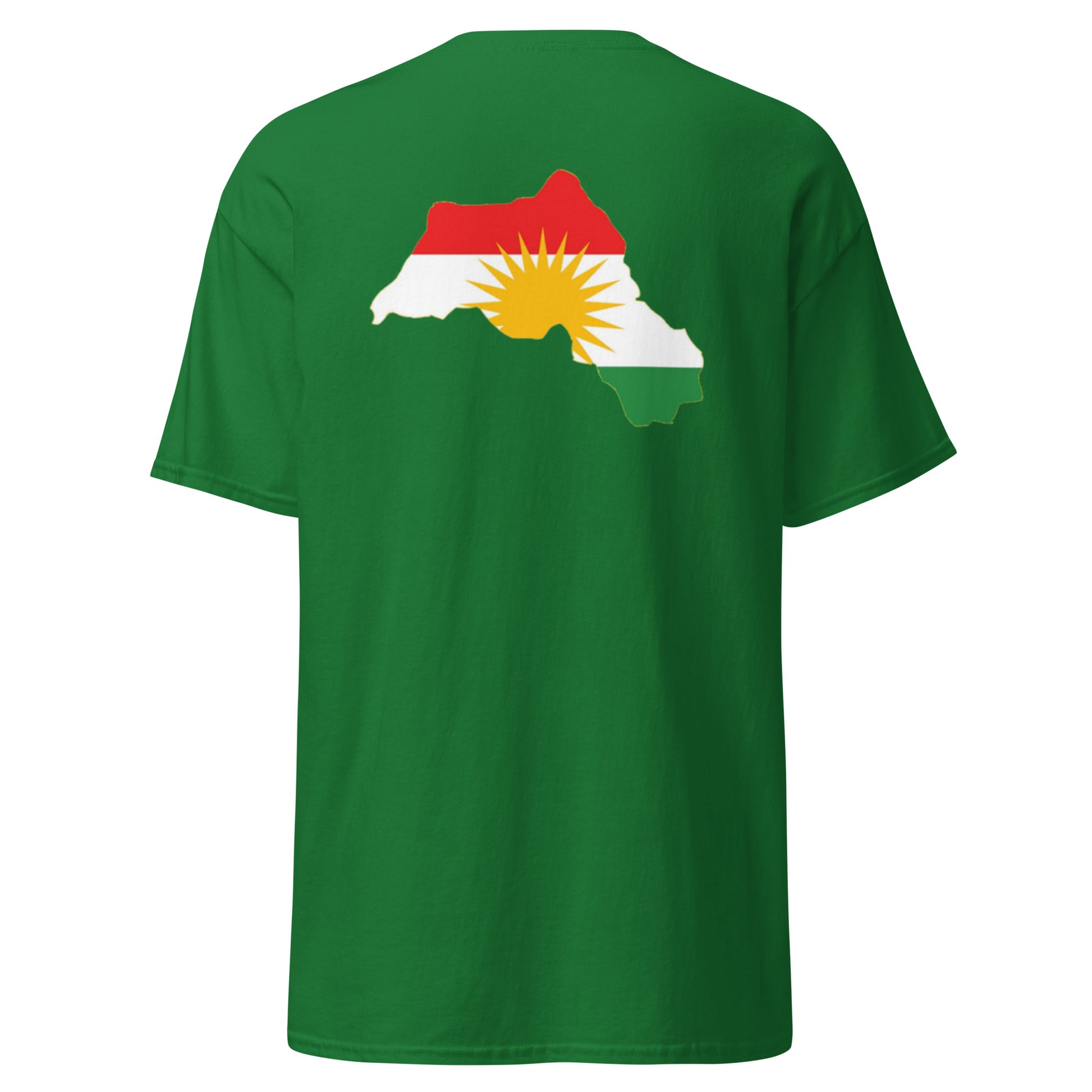 Kurdistan Map T-Shirt | Back Side Printing | Kurdish Unisex Tee - Kurdish Identity T-Shirt | MarsoniPrint
