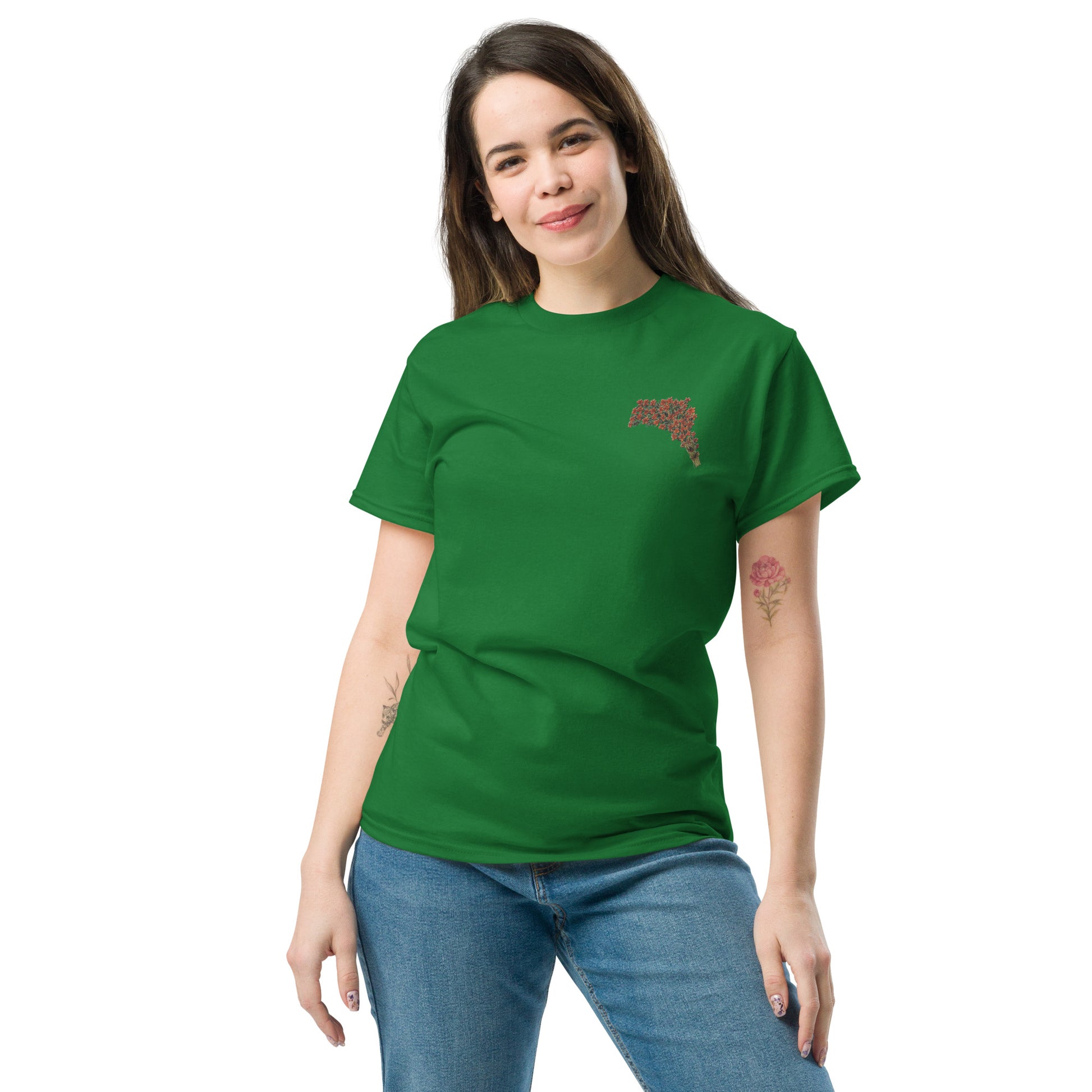 Kurdistan Mountains Flowers T-Shirt | Berivan Kurdish Tee - Kurdish Identity T-Shirt | MarsoniPrint