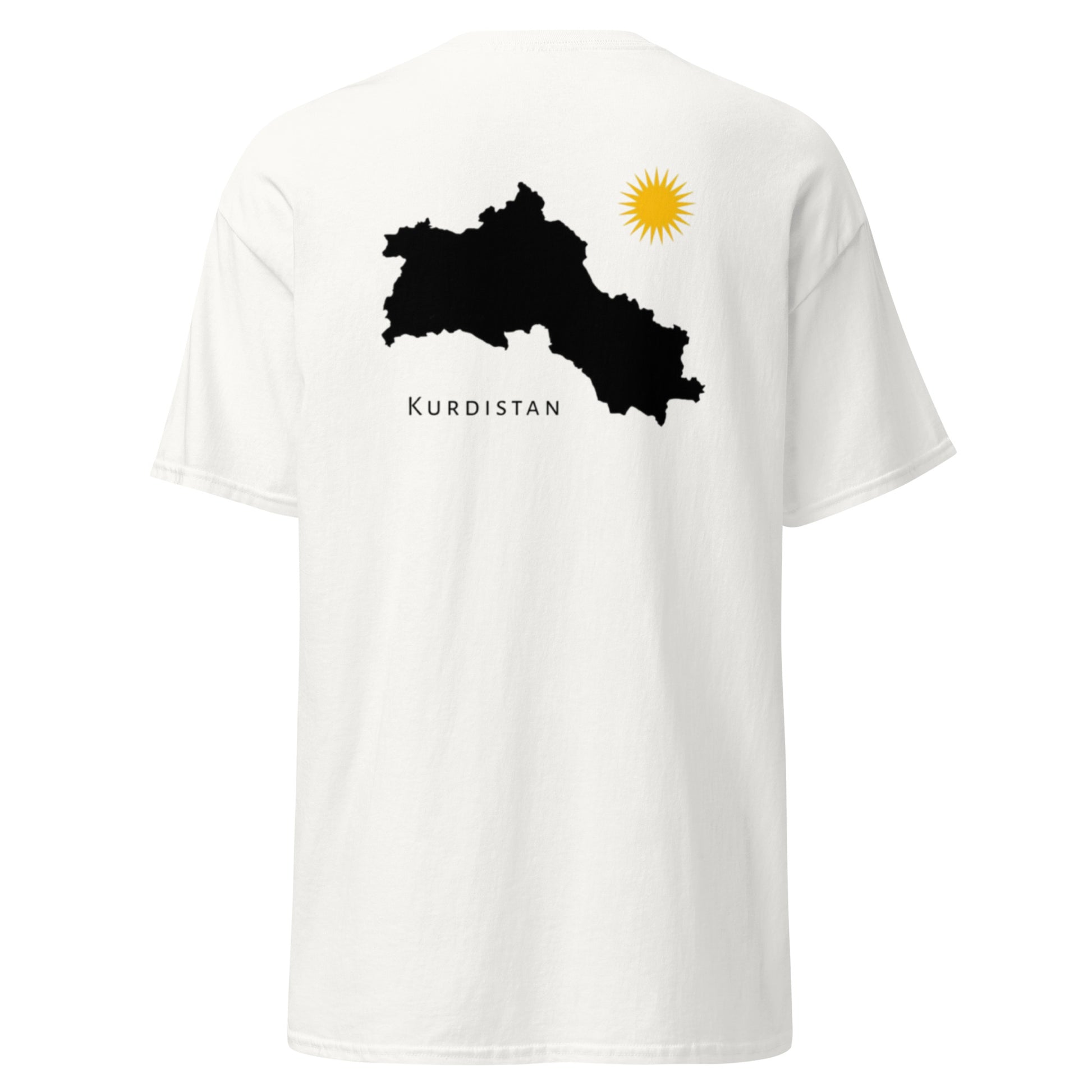 Kurdistan Map T-Shirt | Back Side Design | Kurdish Unisex Tee - Kurdish Identity T-Shirt | MarsoniPrint