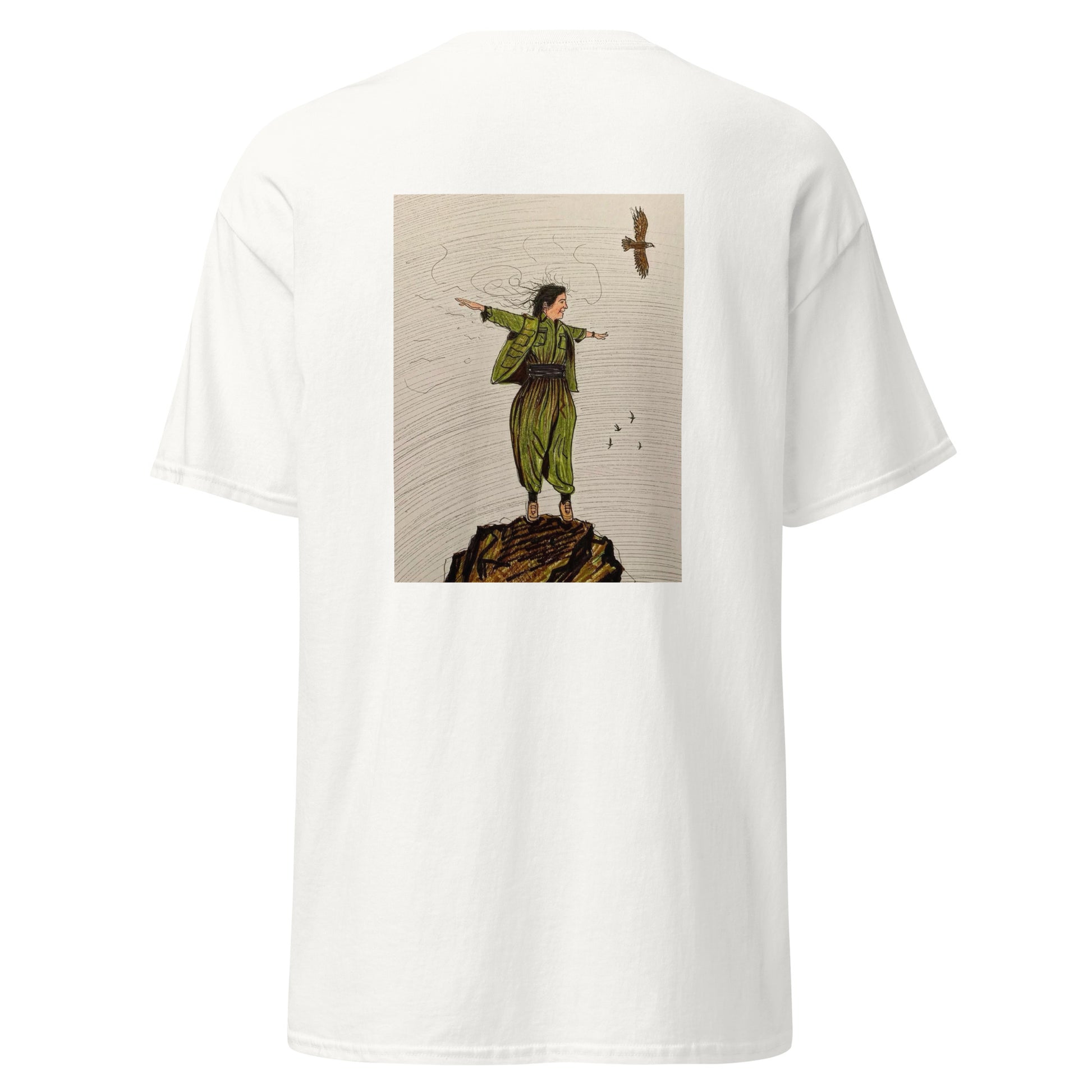 Kurdistan Gerilla T-Shirt | Back Side Printing | Kurdish Unisex Tee - Kurdish Identity T-Shirt | MarsoniPrint