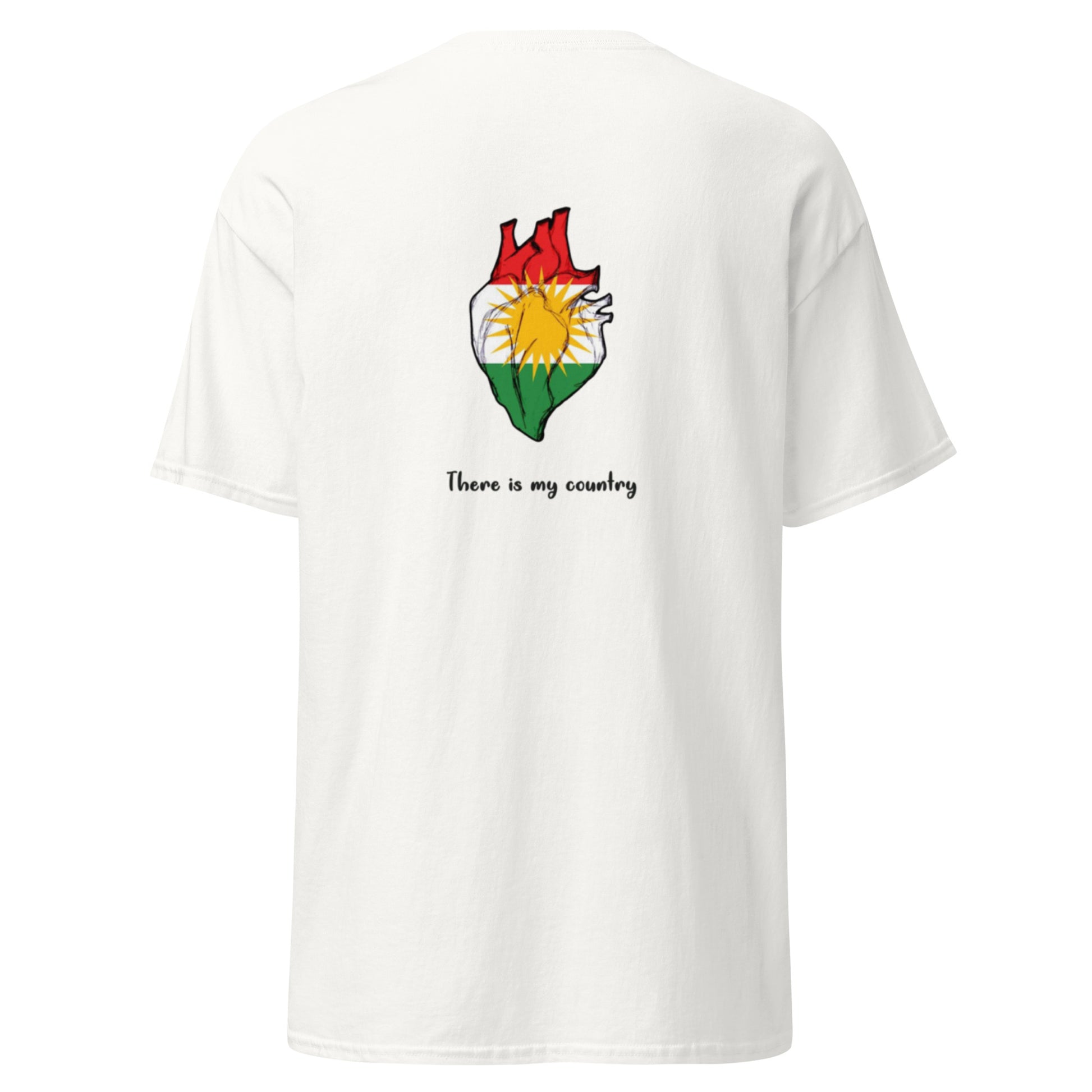 Kurdistan T-Shirt | Back Side Printing | Kurdish Unisex Tee - Kurdish Identity T-Shirt | MarsoniPrint