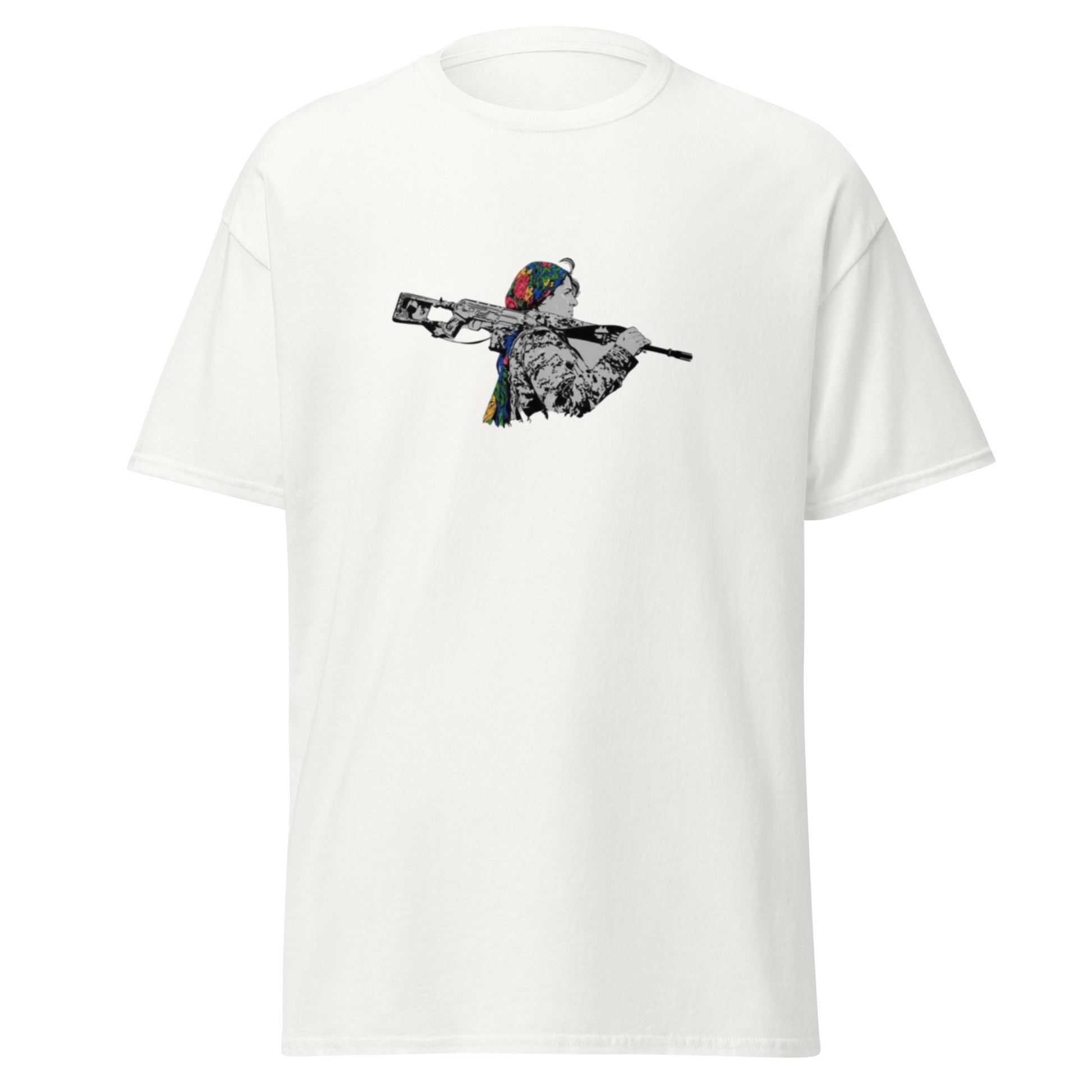 Kurdish Warrior Woman Gerilla T-Shirt | Kurdish Unisex Tee - Kurdish Identity T-Shirt | MarsoniPrint