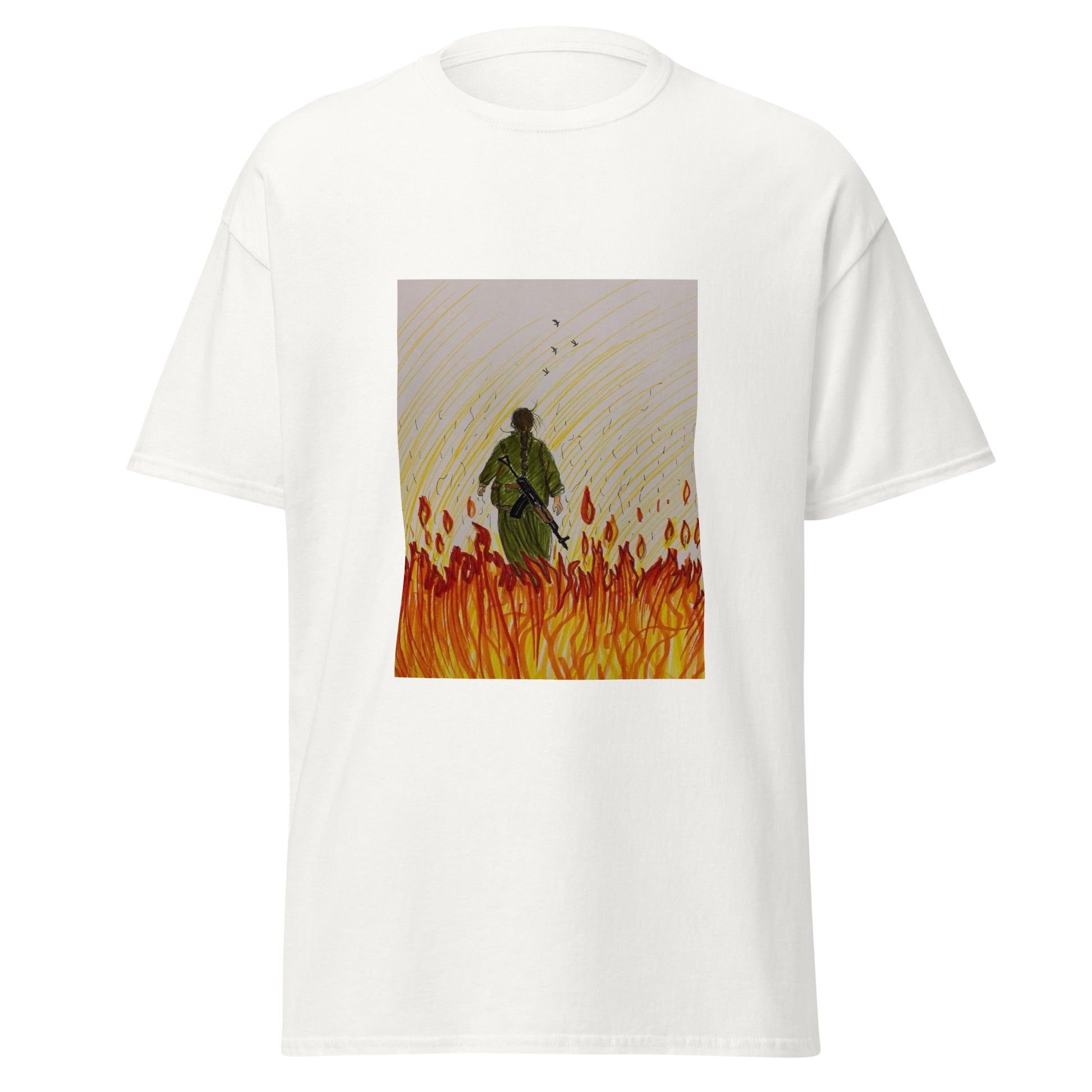 Gerilla T-Shirt | Kurdish Warrior Unisex Tee - Kurdish Identity T-Shirt | MarsoniPrint