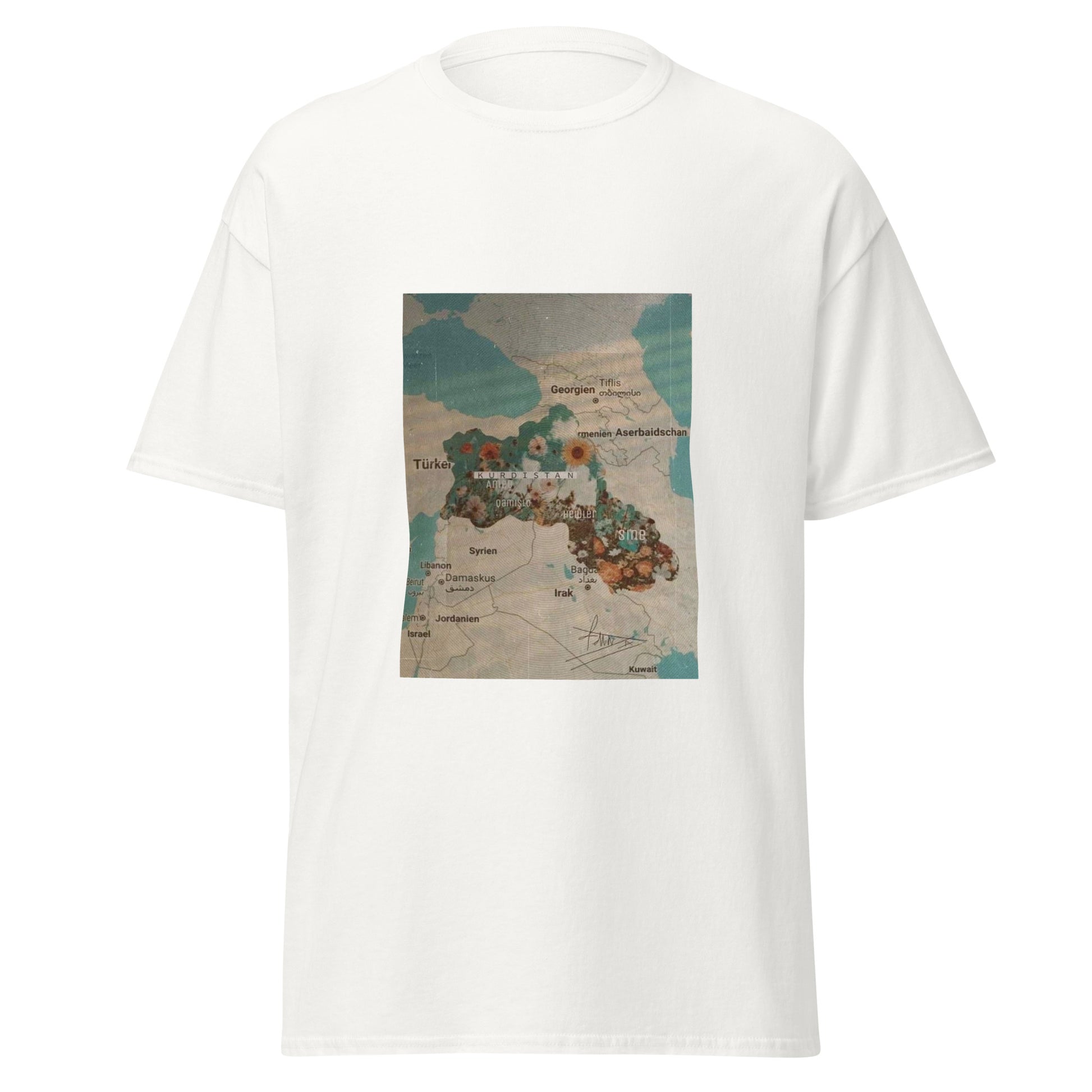 Kurdistan Map T-Shirt | Kurdish Pride Unisex Tee - Kurdish Identity T-Shirt | MarsoniPrint