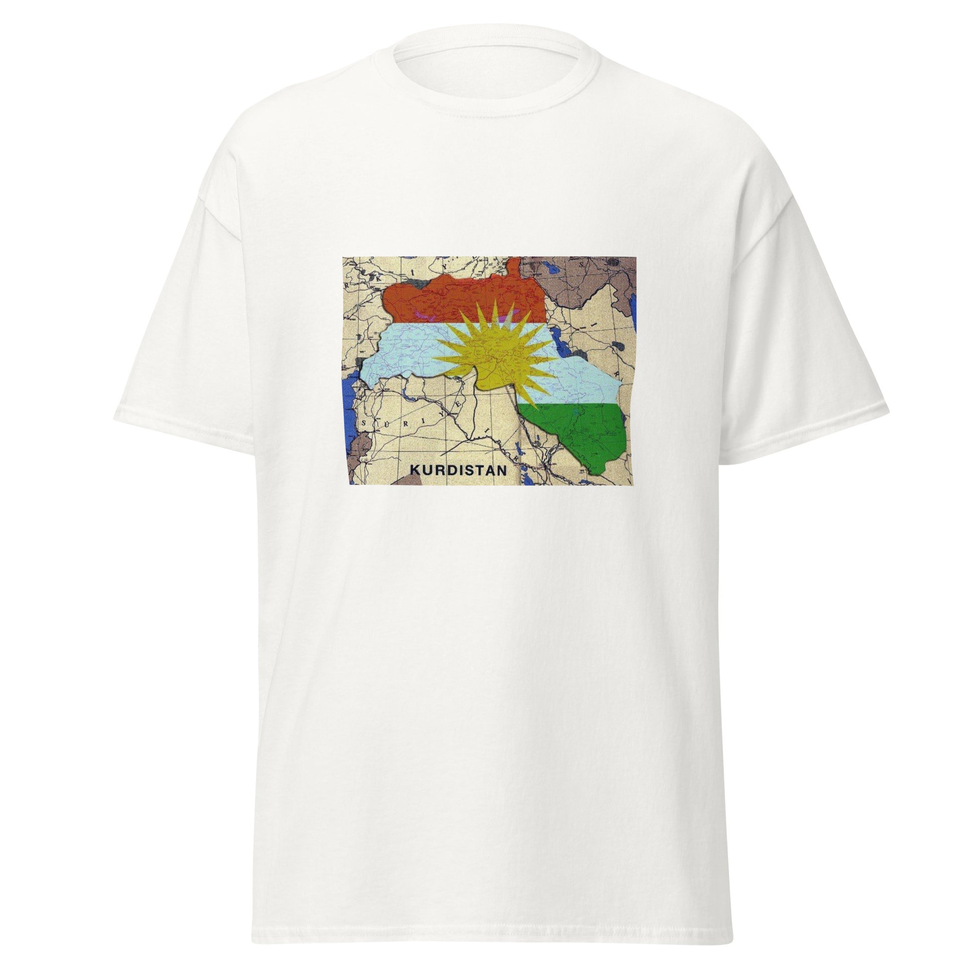 Kurdistan Map T-Shirt | Premium Design | Kurdish Unisex Tee - Kurdish Identity T-Shirt | MarsoniPrint