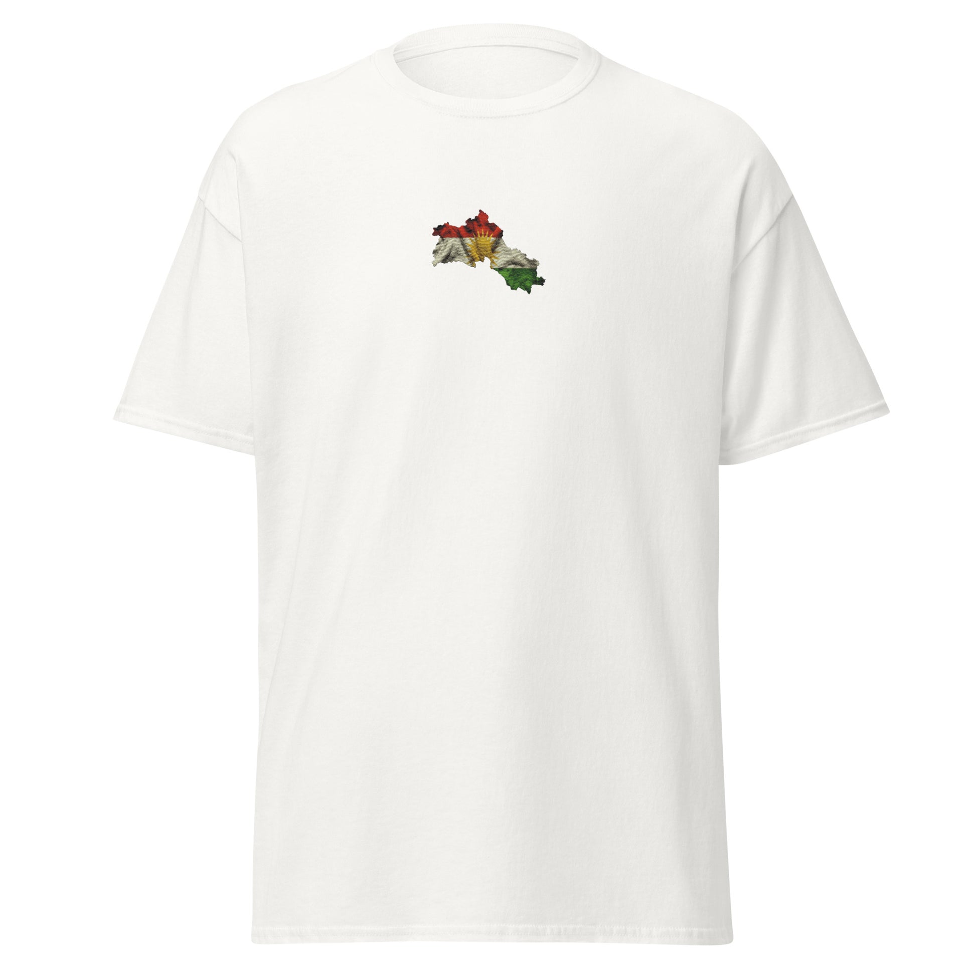 Kurdistan Flag Embroidered T-Shirt | Kurdish Unisex Tee - Kurdish Identity T-Shirt | MarsoniPrint