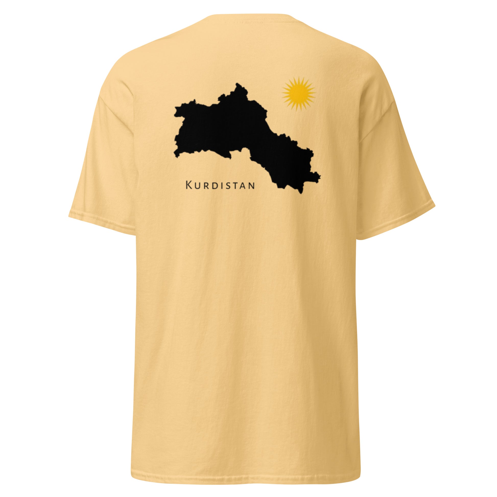 Kurdistan Map T-Shirt | Back Side Design | Kurdish Unisex Tee - Kurdish Identity T-Shirt | MarsoniPrint