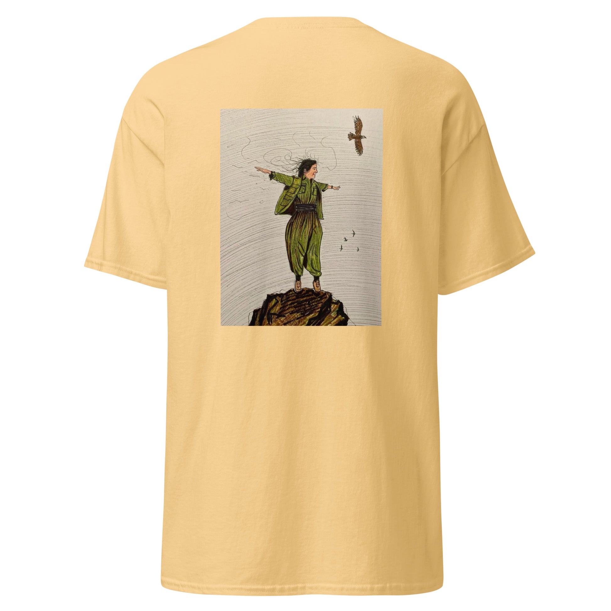 Kurdistan Gerilla T-Shirt | Back Side Printing | Kurdish Unisex Tee - Kurdish Identity T-Shirt | MarsoniPrint