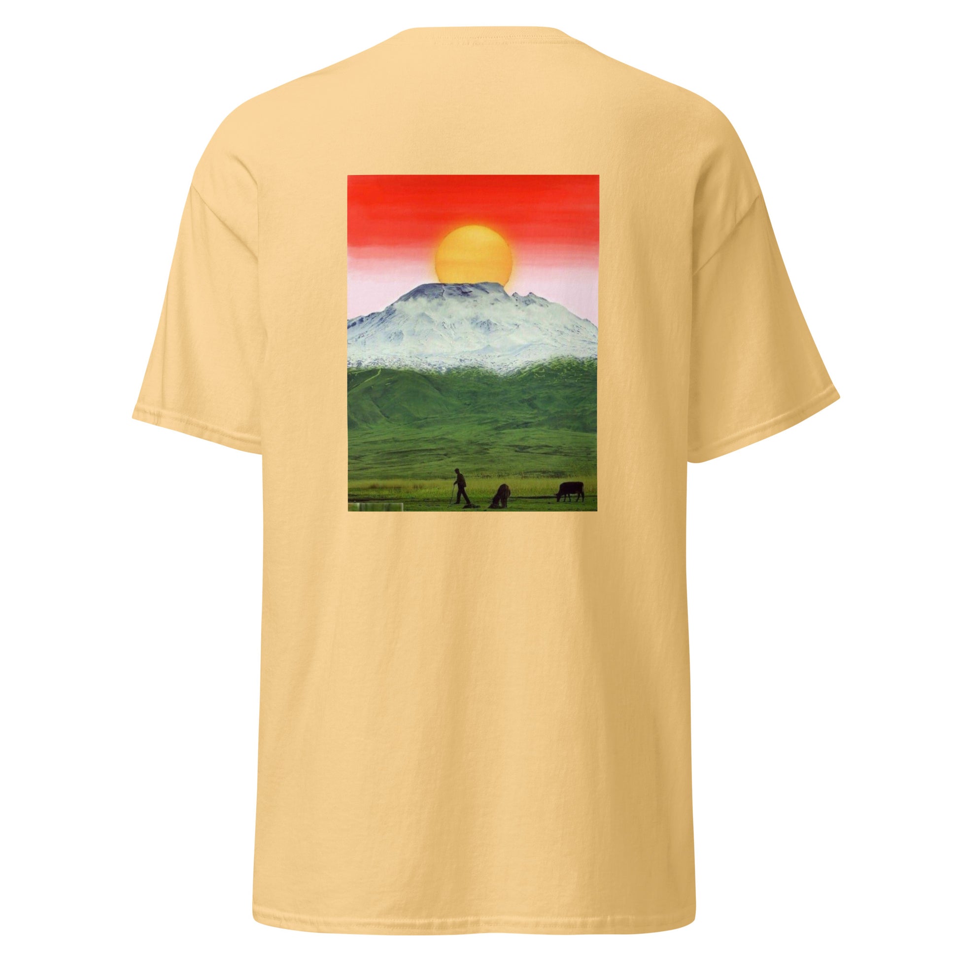 Kurdistan Mountains & Roj T-Shirt | Back Side Printing | Kurdish Tee - Kurdish Identity T-Shirt | MarsoniPrint